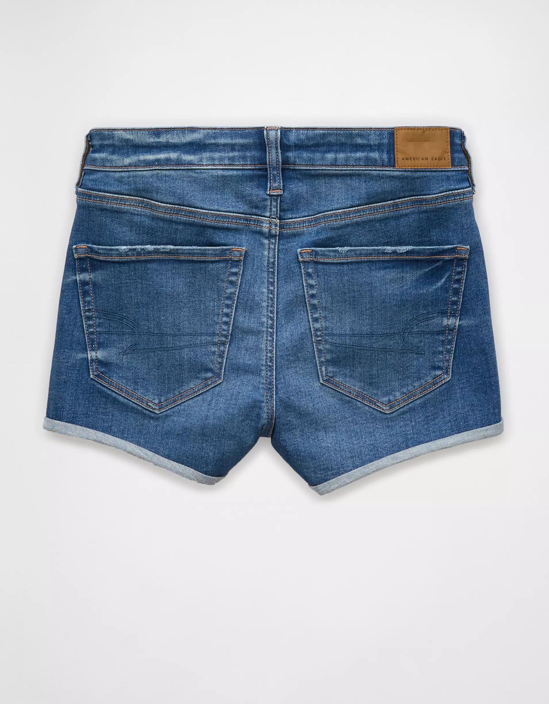AE Next Level High-Waisted Denim Short Short Product Image