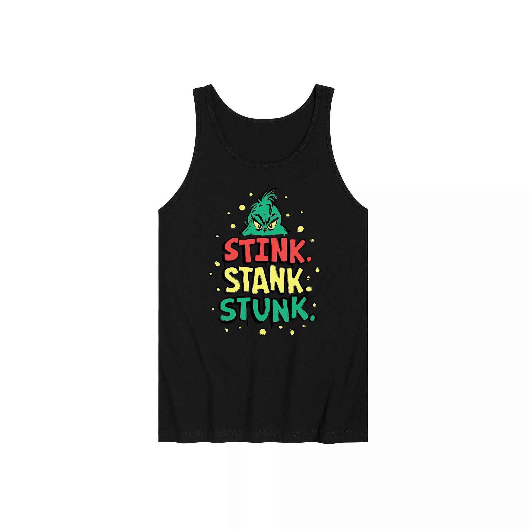Men's Dr. Seuss The Grinch Stink STank Top Stunk Graphic Tank Top,  Product Image