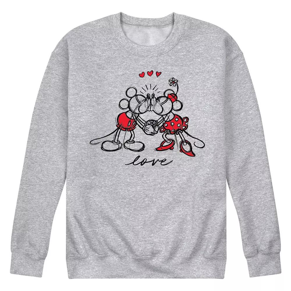 Disney's Mickey Minnie Sketch Men's Fleece Sweatshirt,  Product Image