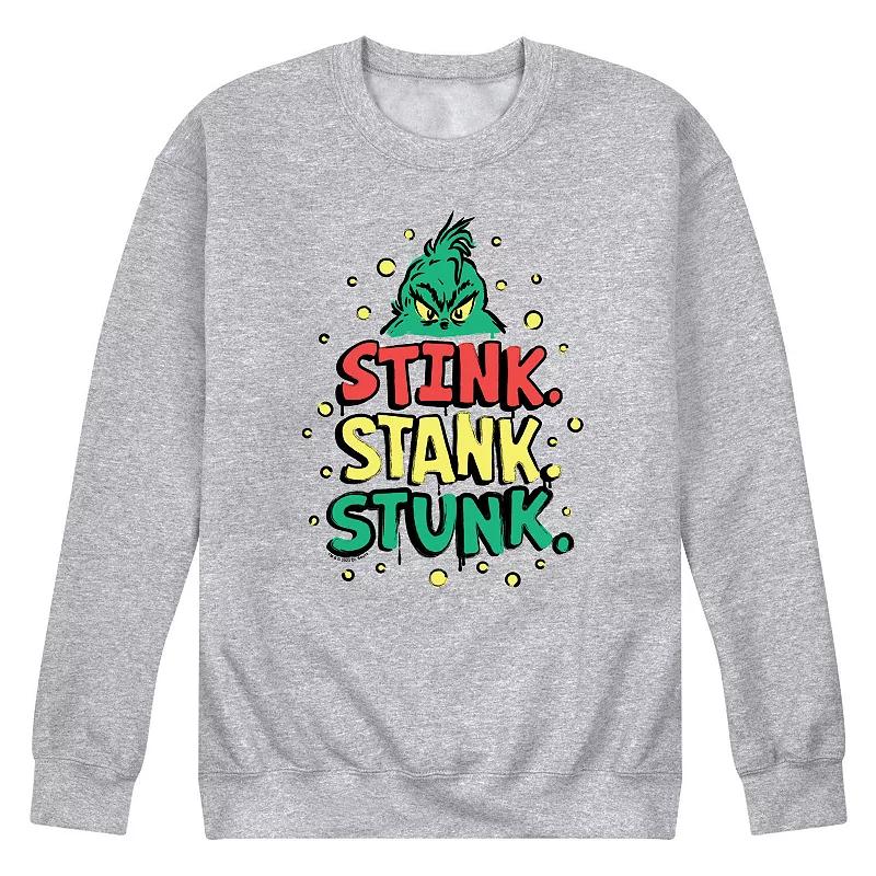 Men's Dr. Seuss The Grinch Stink Stank Stunk Fleece Sweatshirt,  Product Image