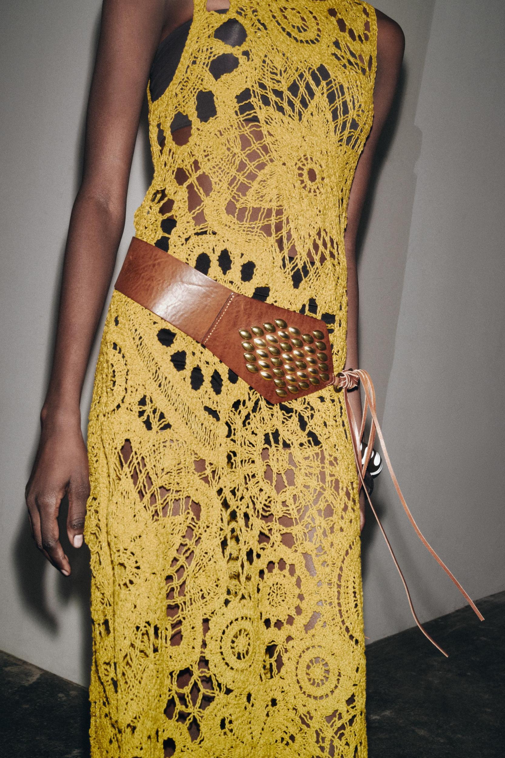 ASYMMETRIC CROCHET DRESS Product Image