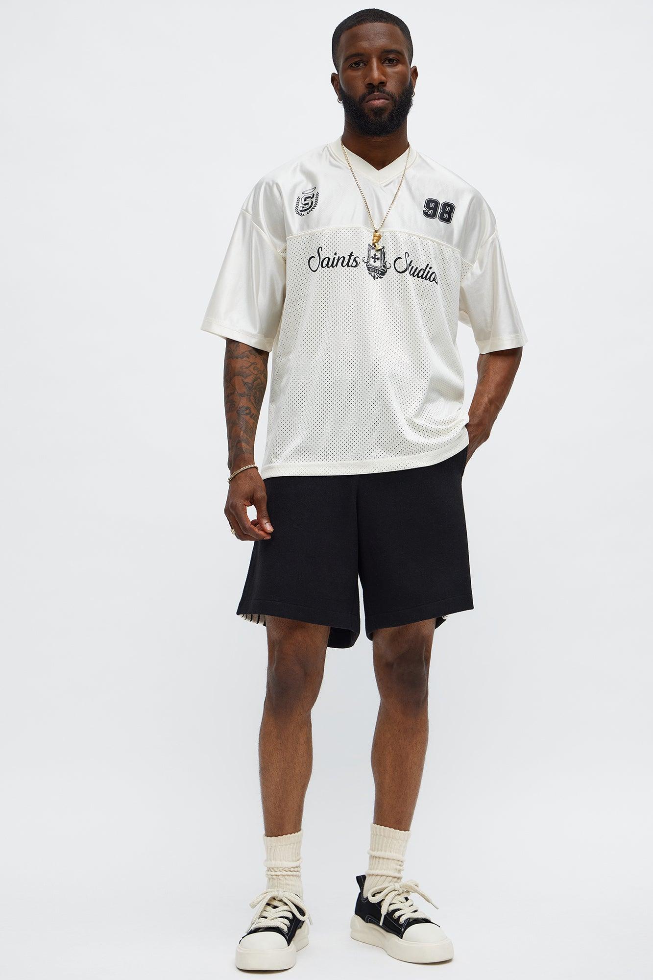 Saints Studios Short Sleeve Soccer Jersey - Off White/combo Male Product Image