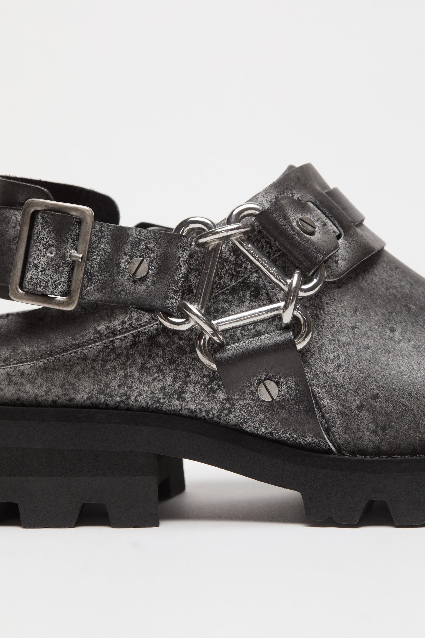 Leather buckle mule Product Image