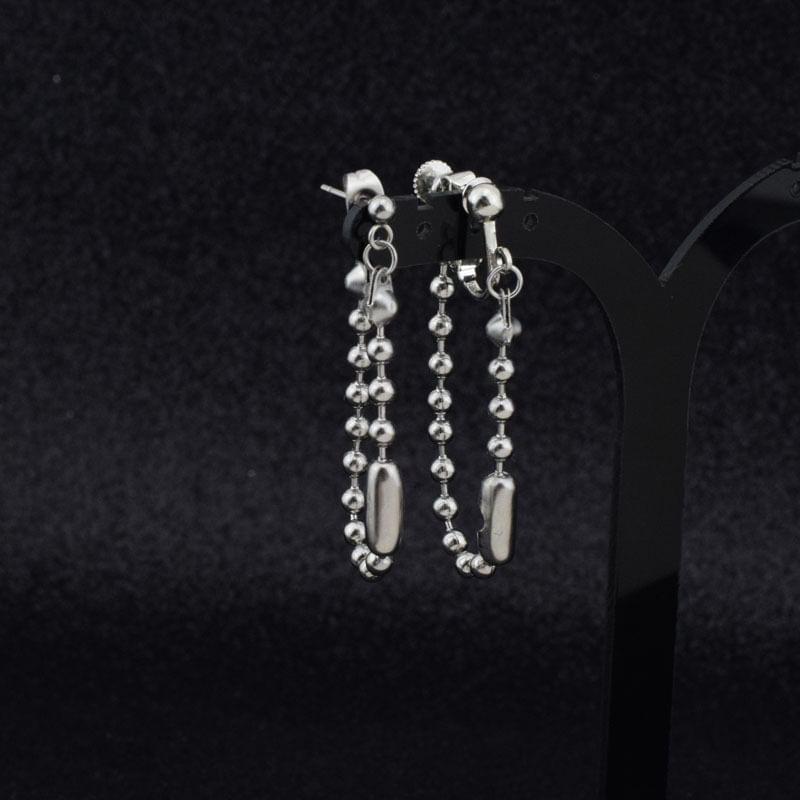 Bead Chain Drop Earring / Clip-On Earring Product Image