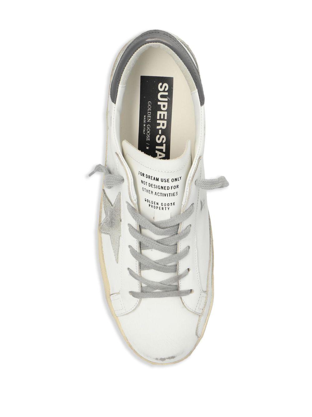 Super-star distressed leather sneakers Product Image