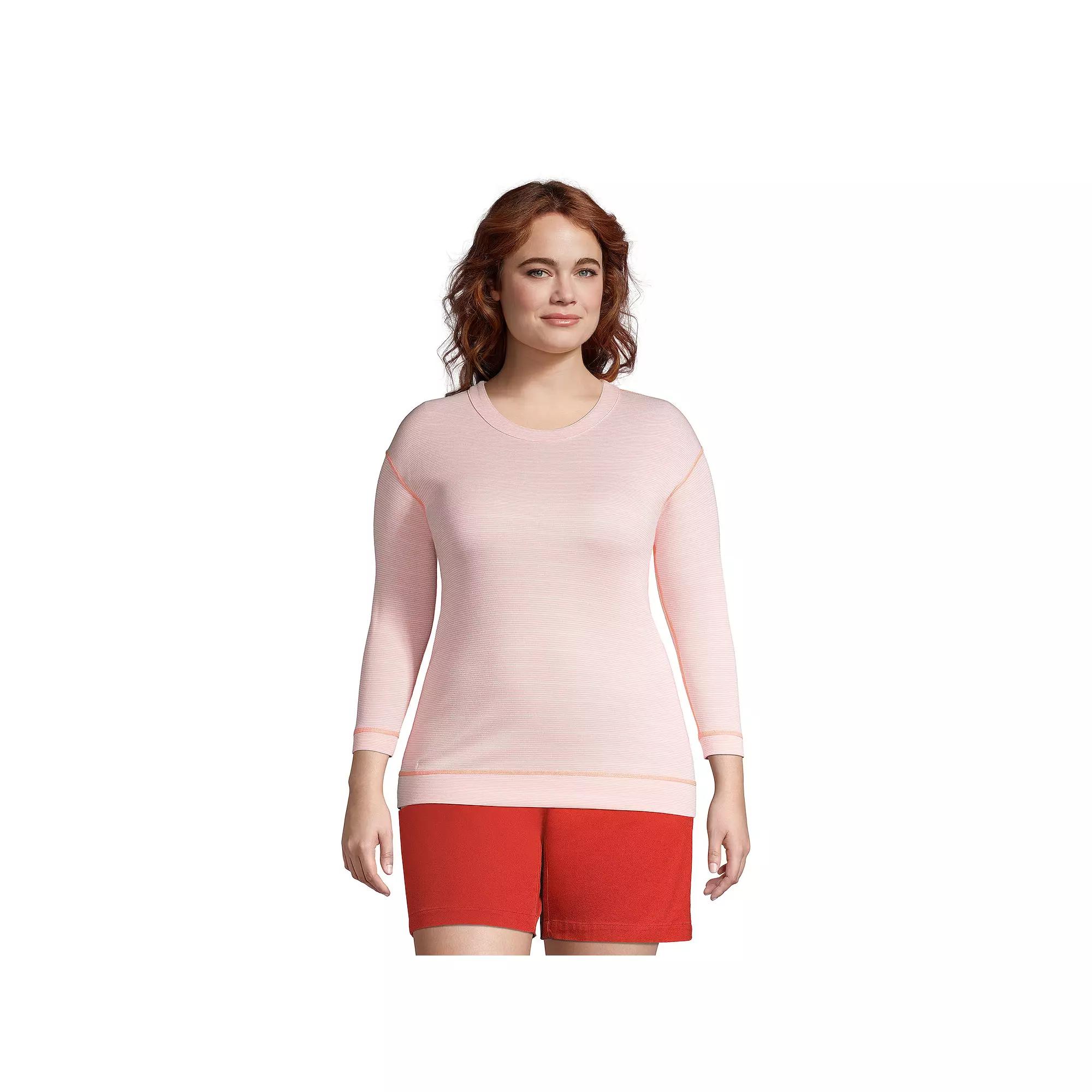 Women's Lands' End Reversible Striped 3/4-Sleeve Top,  Product Image