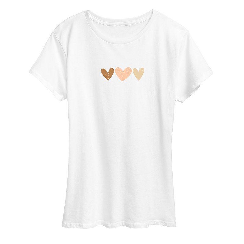 Women's Sketchy Hearts Graphic Tee,  Product Image
