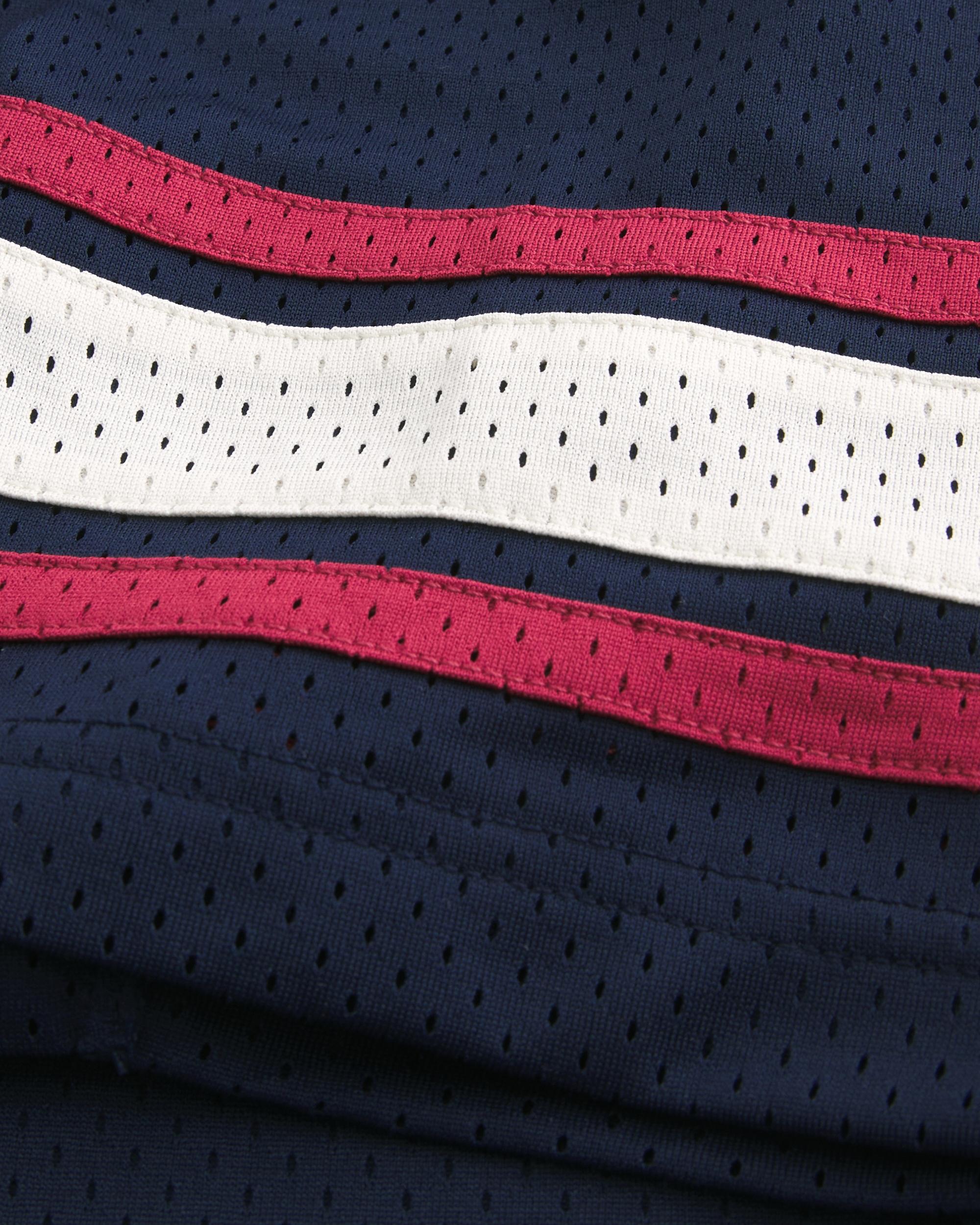 Boxy Crop Mesh Graphic Jersey Product Image