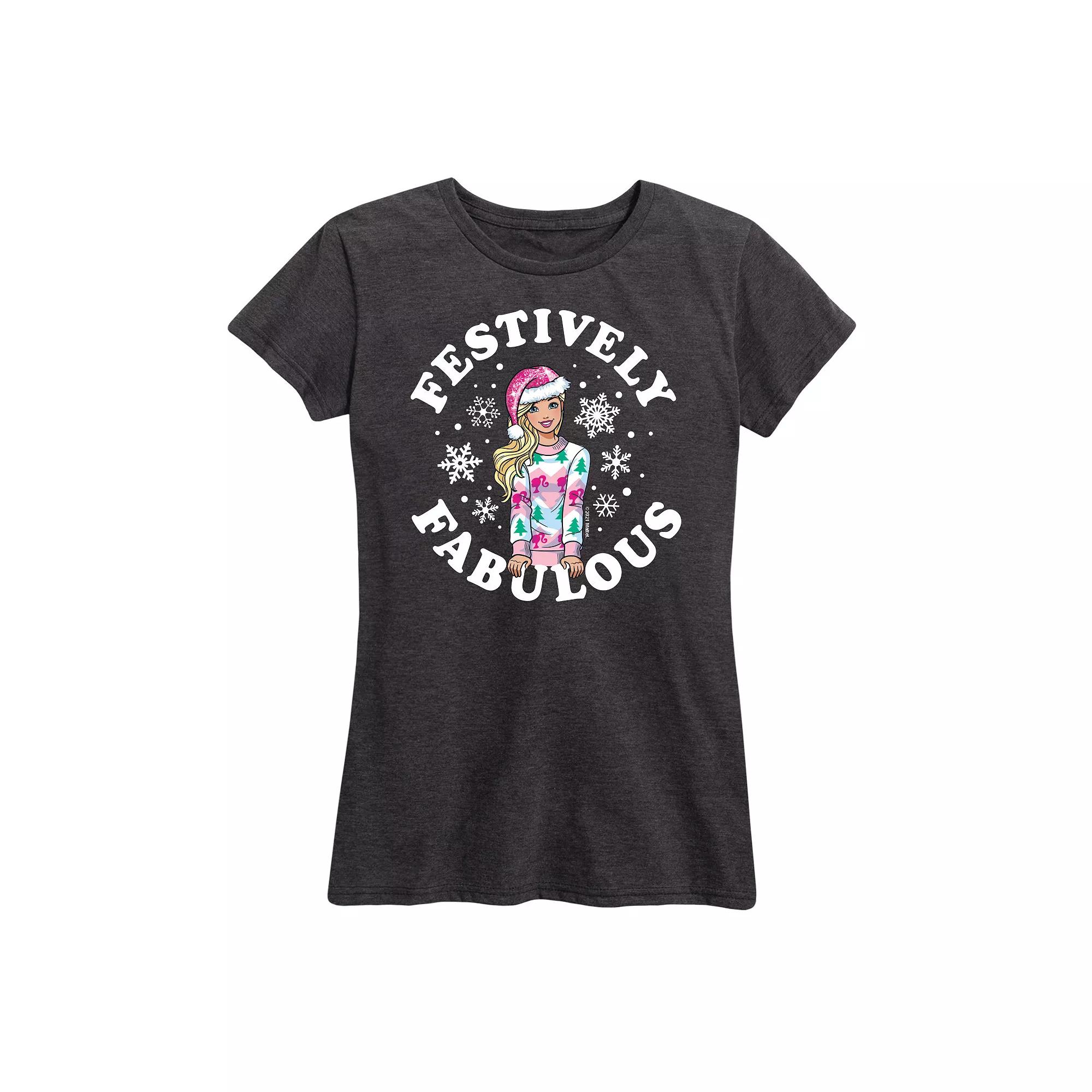 Women's Barbie® Festively Fabulous Graphic Tee, Girl's,  Product Image