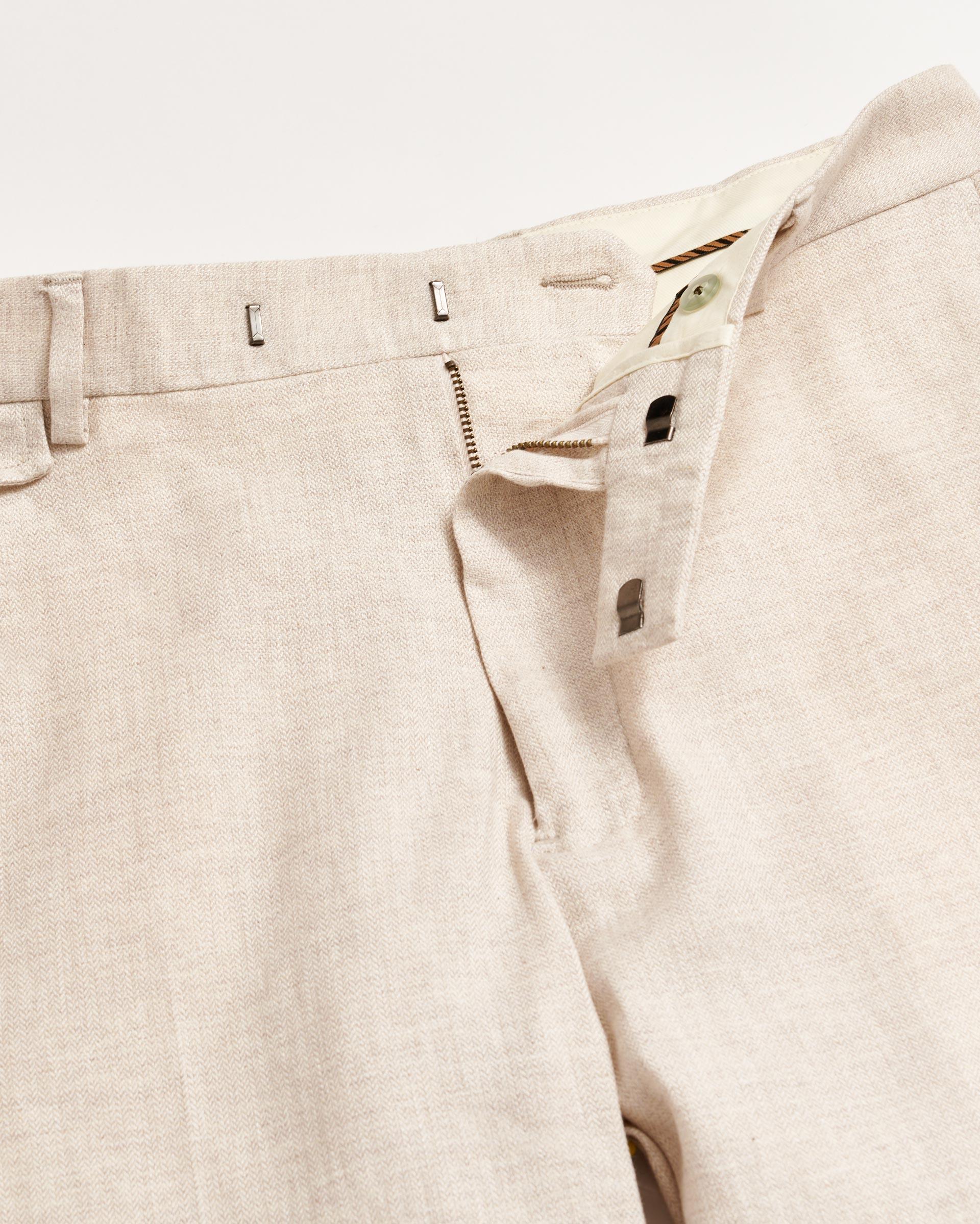 Herringbone Flat Front Trouser -  Product Image