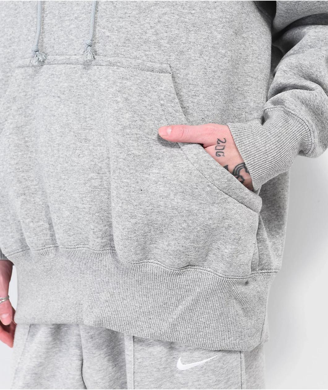 Nike Sportswear Phoenix Fleece Heather Grey Oversized Hoodie Product Image