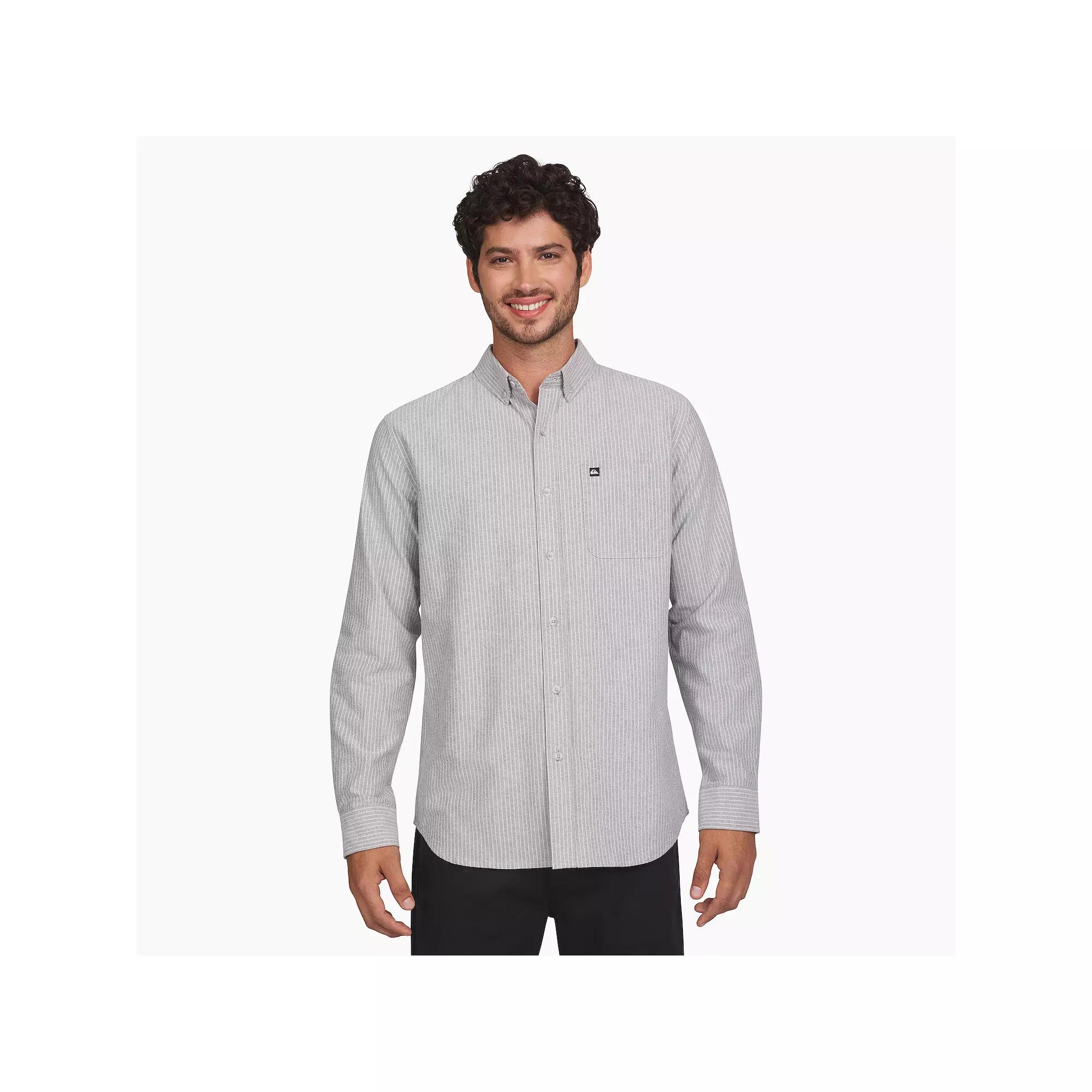 Men's Quiksilver Long Sleeve Button Down Shirt, Size: Small, Blue Nights Product Image