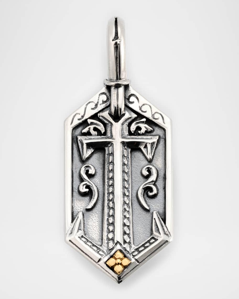 Mens Hydra Sterling Silver and 18K Gold Pendant Product Image
