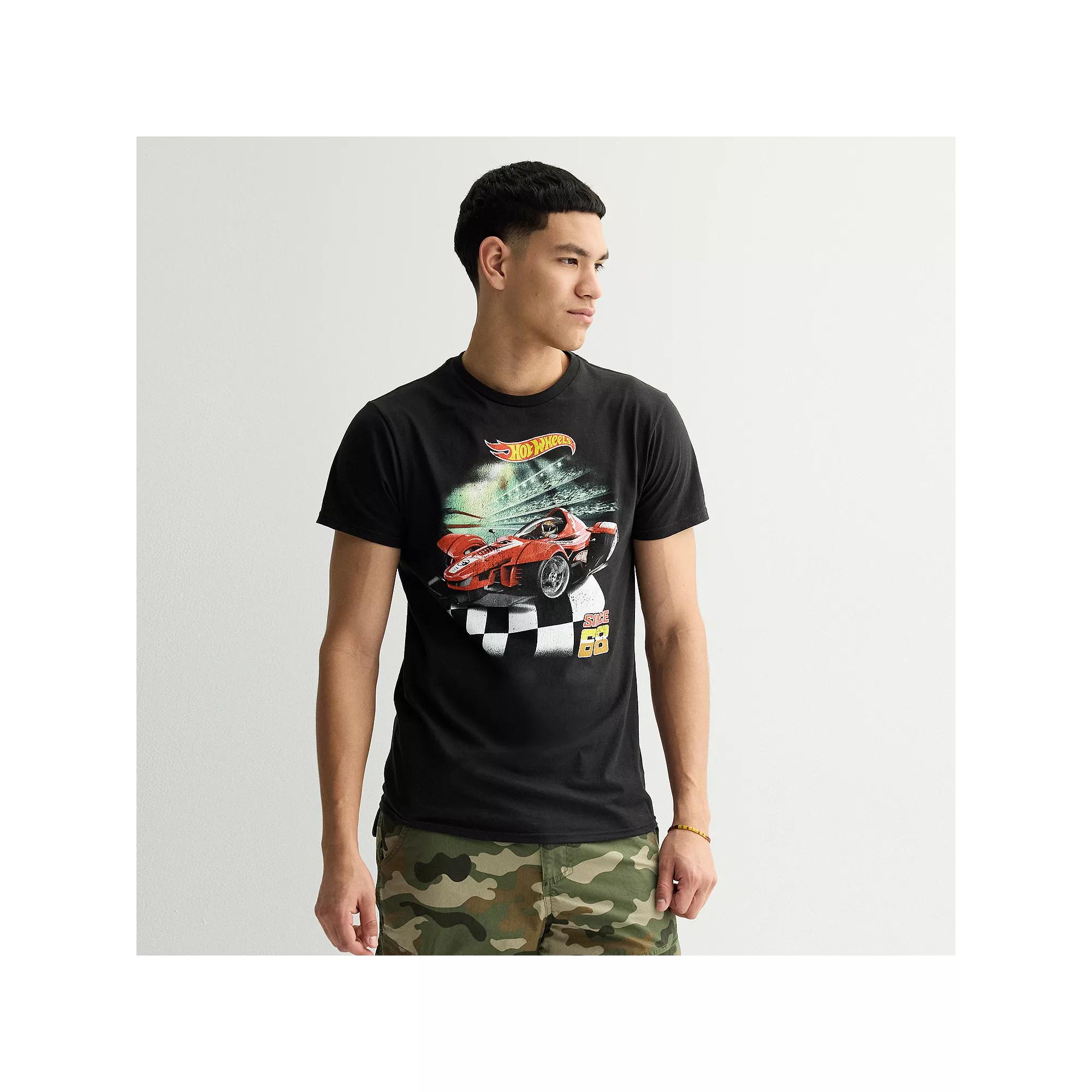 Men's Hot Wheels Attack The Track Graphic Tee, Size: Medium, Black Product Image