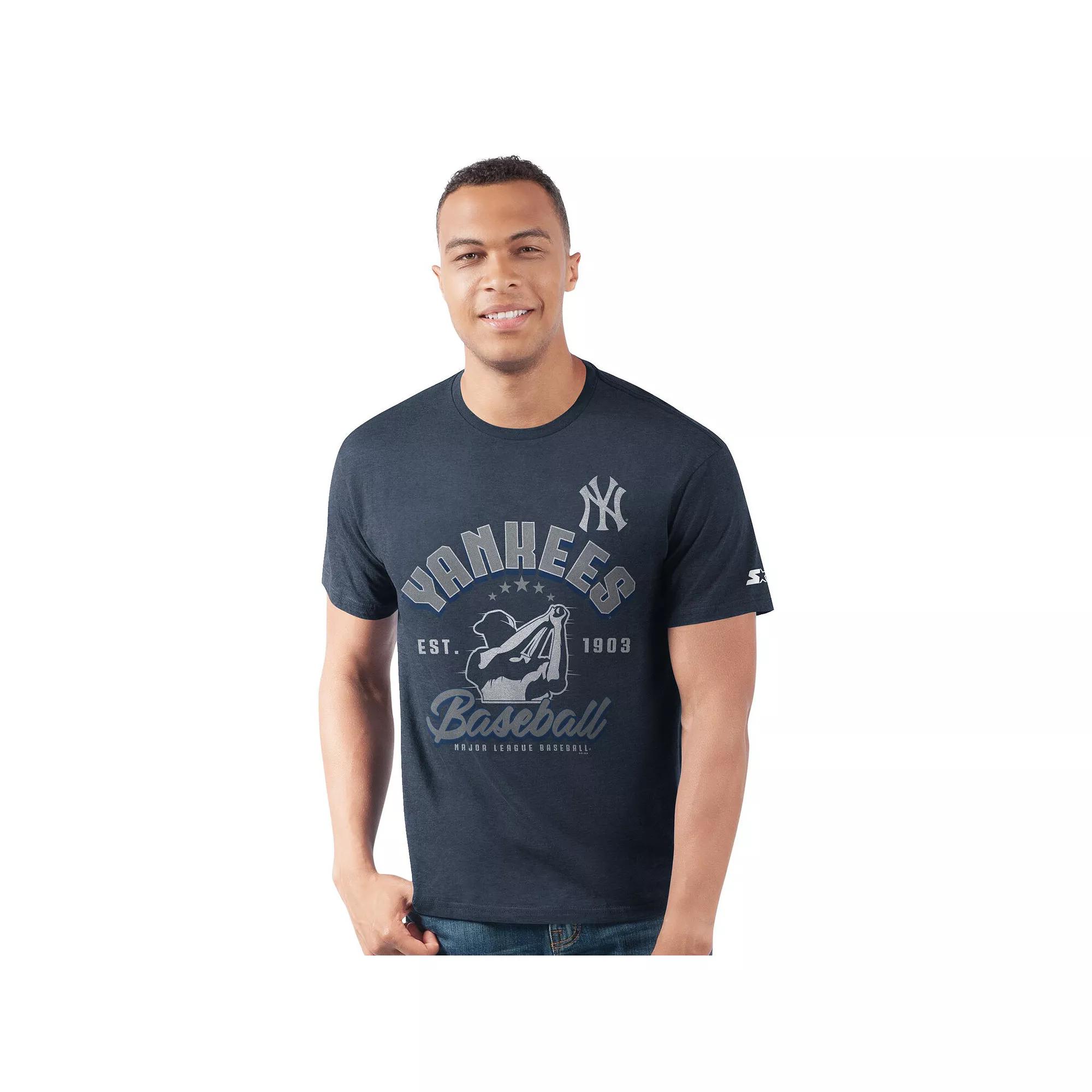 Men's Starter Navy New York Yankees Prime Time Batter T-Shirt,  Product Image