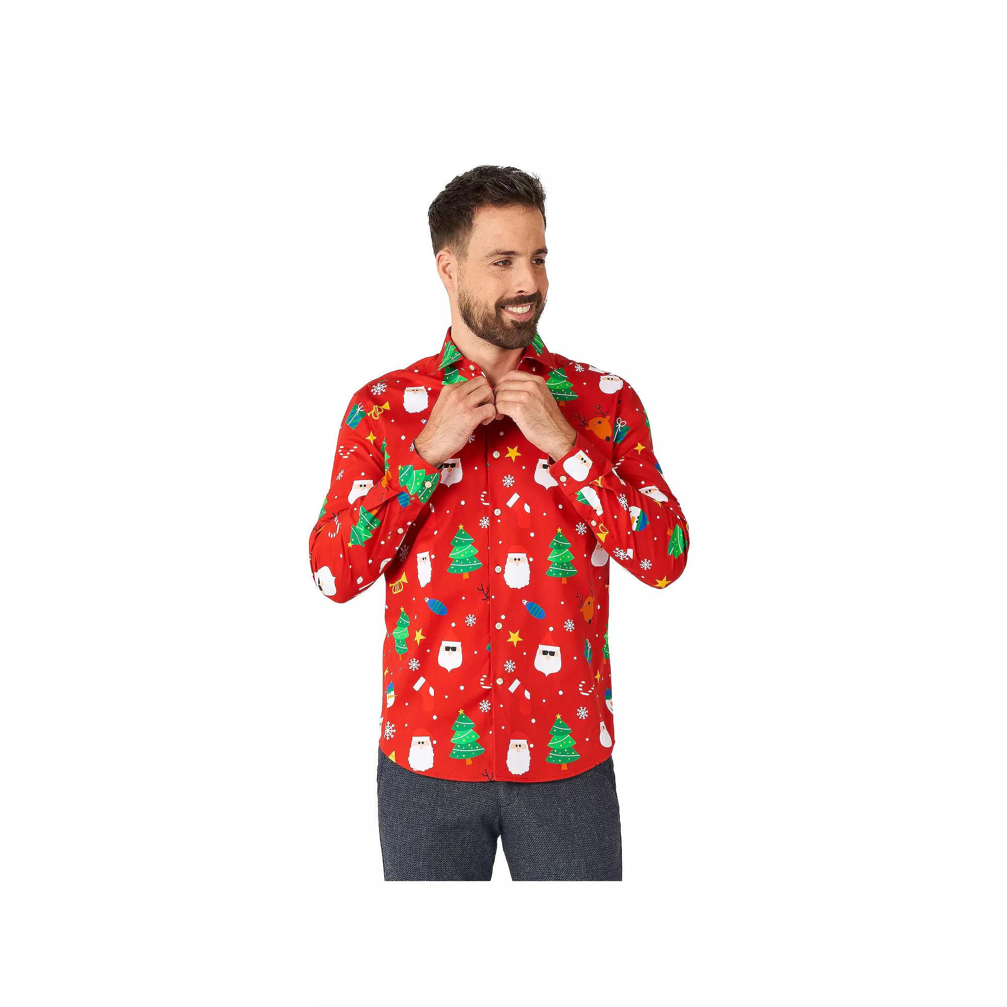 Men's OppoSuits Festivity Christmas Button-Down Shirt,  Product Image