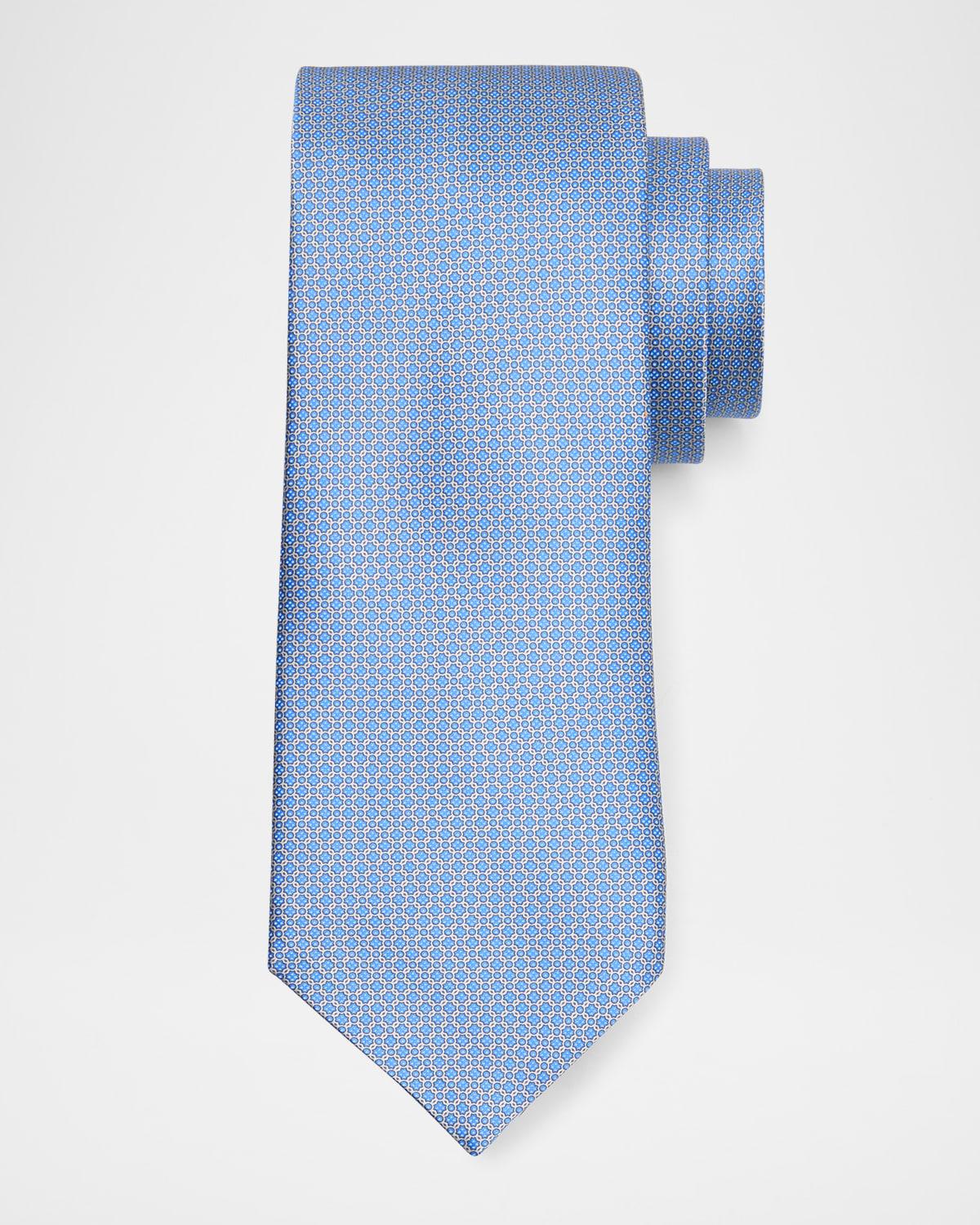 Mens Micro-Grid Silk Tie Product Image