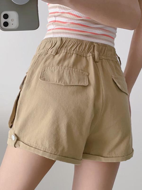 Rolled Cargo Pockets Shorts Product Image