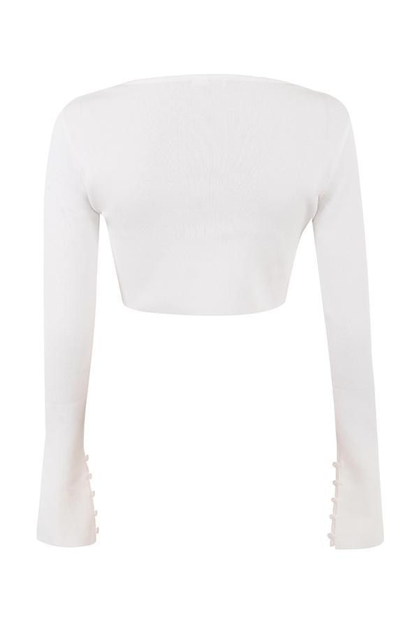 Eloise  ivory cropped cardigan - sale Product Image