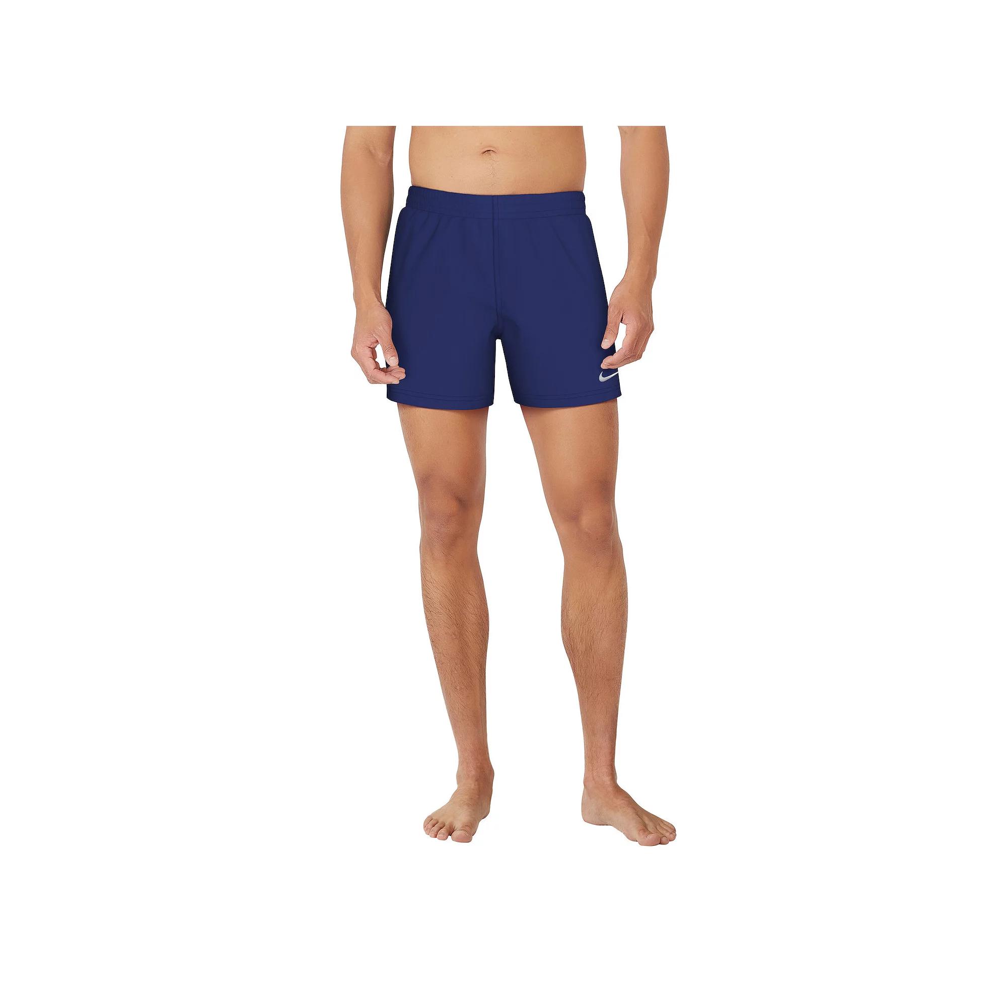 Mens Nike Essential 5 Swim Trunks Black Navy Product Image