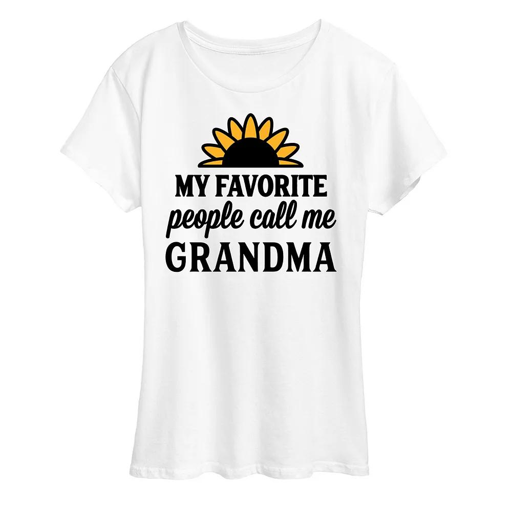 Women's Favorite People Call Me Grandma Graphic Tee,  Product Image