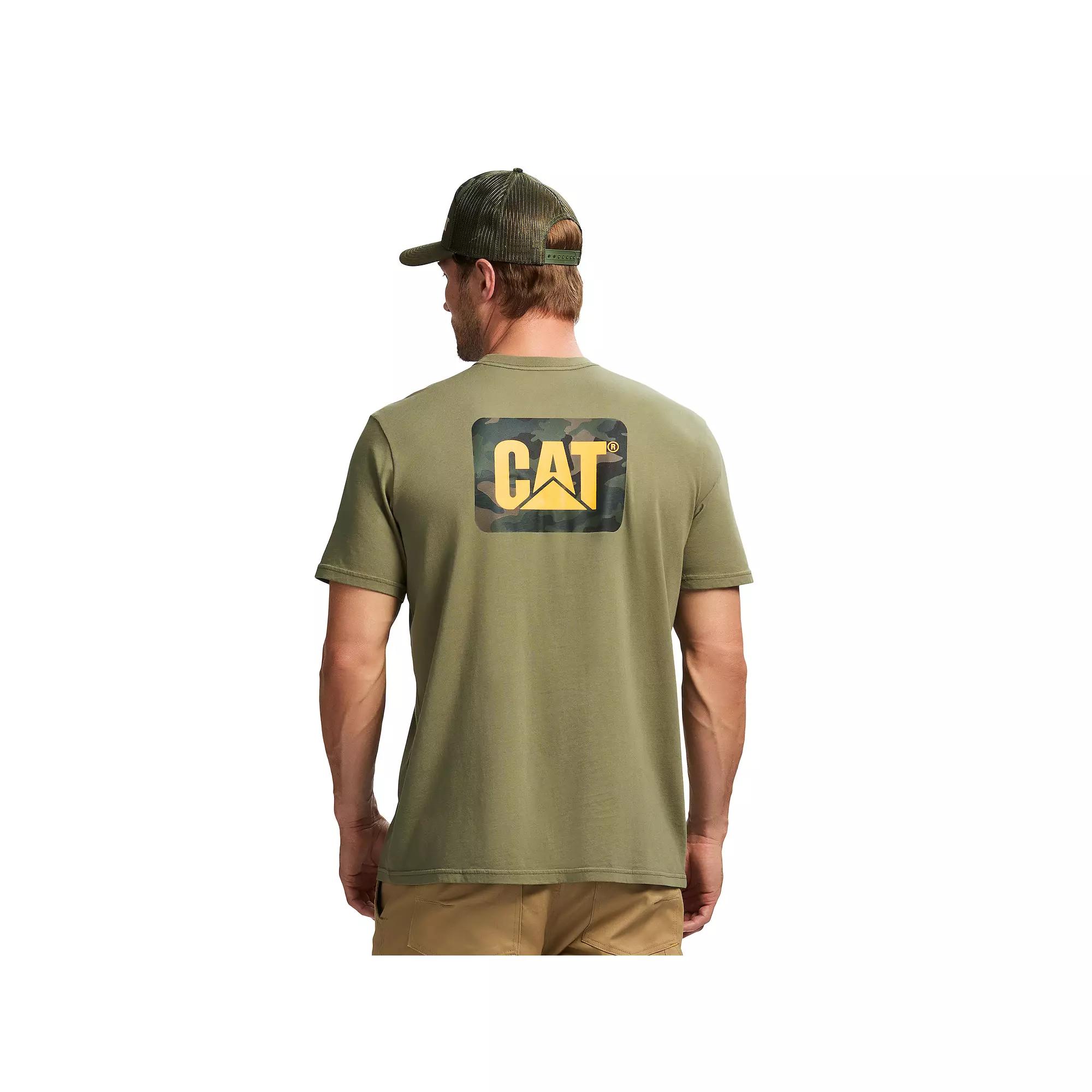 Men's Caterpillar Heavyweight Cat Graphic Logo Tee, Size: Small, Tea Product Image