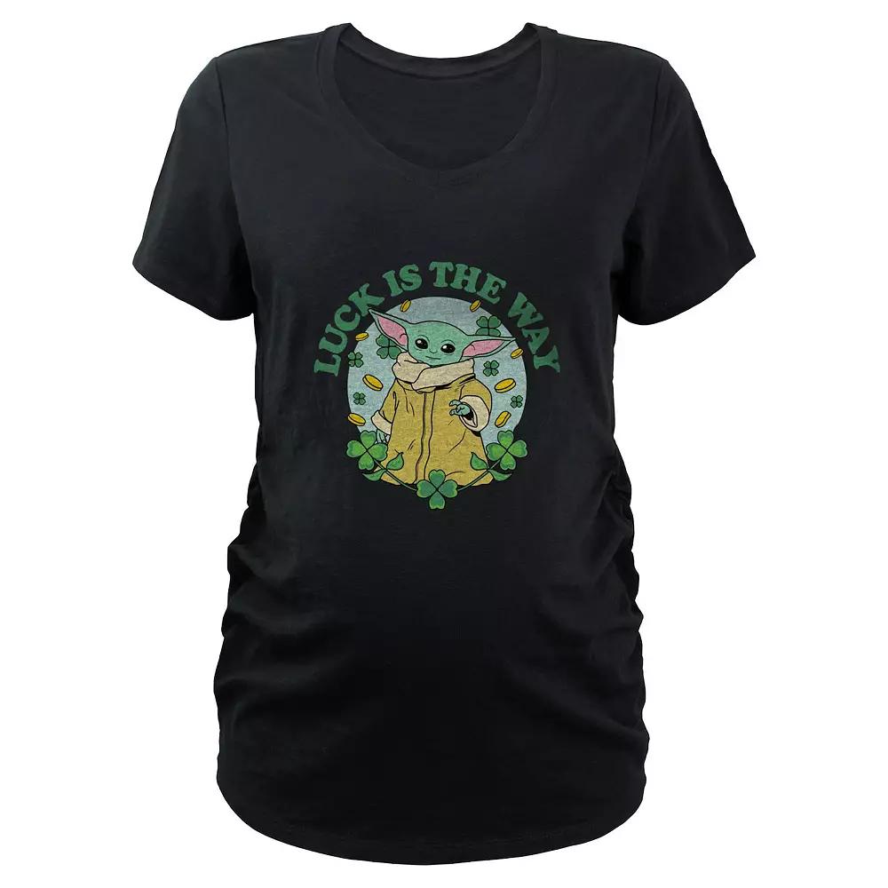 Maternity Star Wars The Mandalorian The Child Luck Is The Way Graphic Tee, Women's,  Product Image