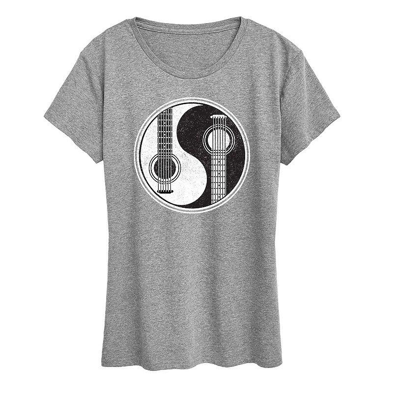 Women's Yin Yang Guitar Graphic Tee,  Product Image