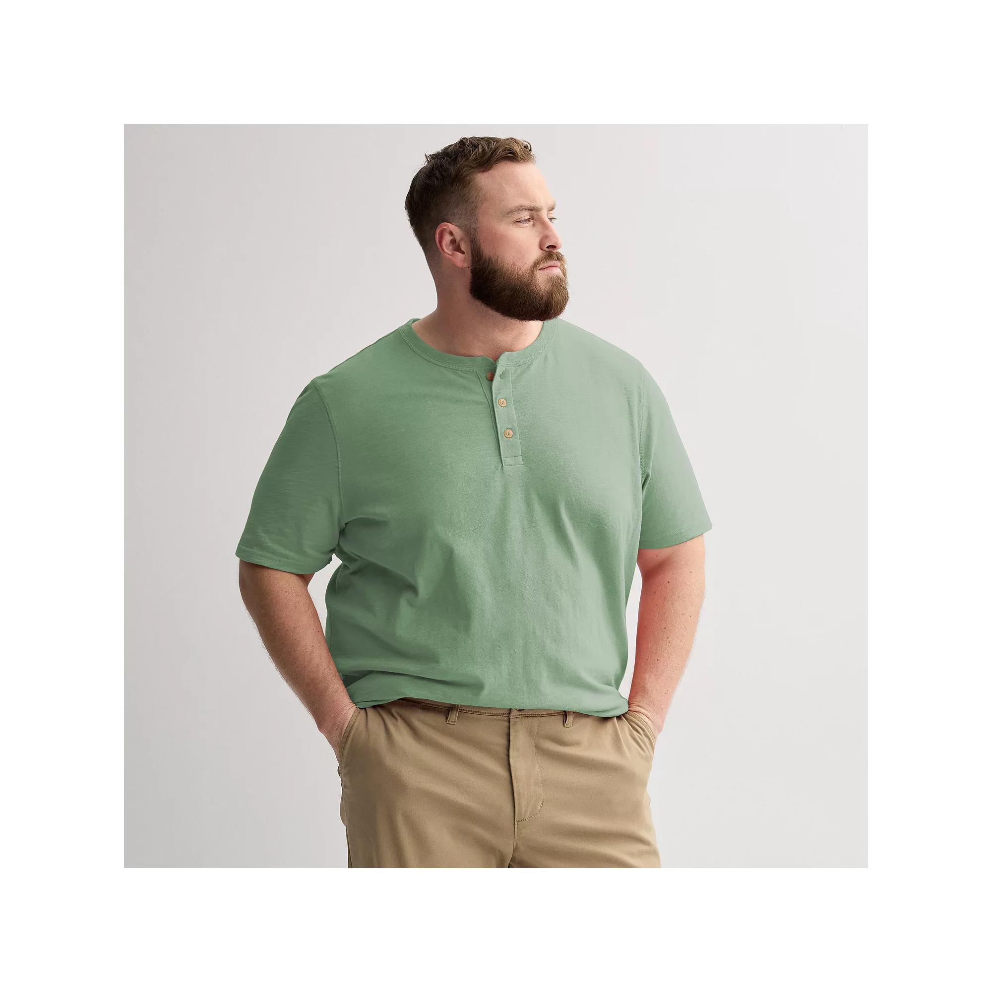 Big & Tall Sonoma Goods For Life® Short Sleeve Henley Shirt, Men's,  Product Image