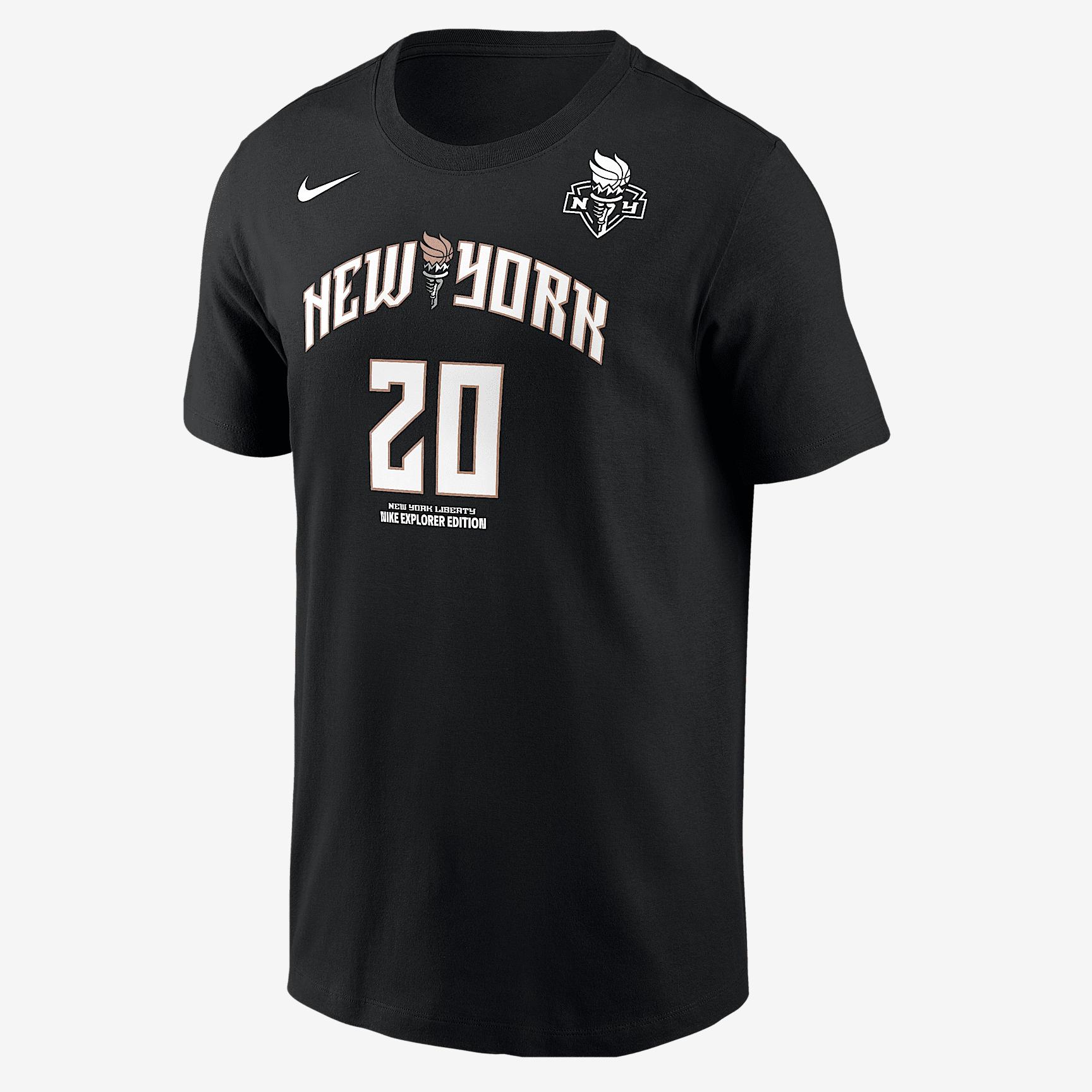 Sabrina Ionescu New York Liberty Nike Mens WNBA T-Shirt | M11332NYSI-BLK Product Image
