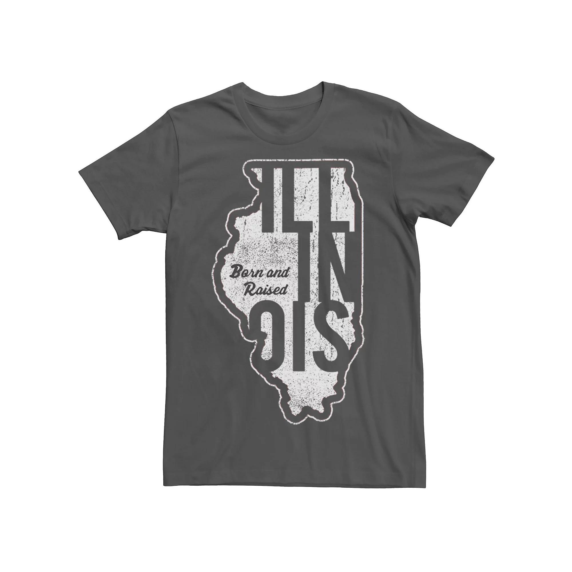 Men's Illinois Born And Raised State Sketch Tee,  Product Image
