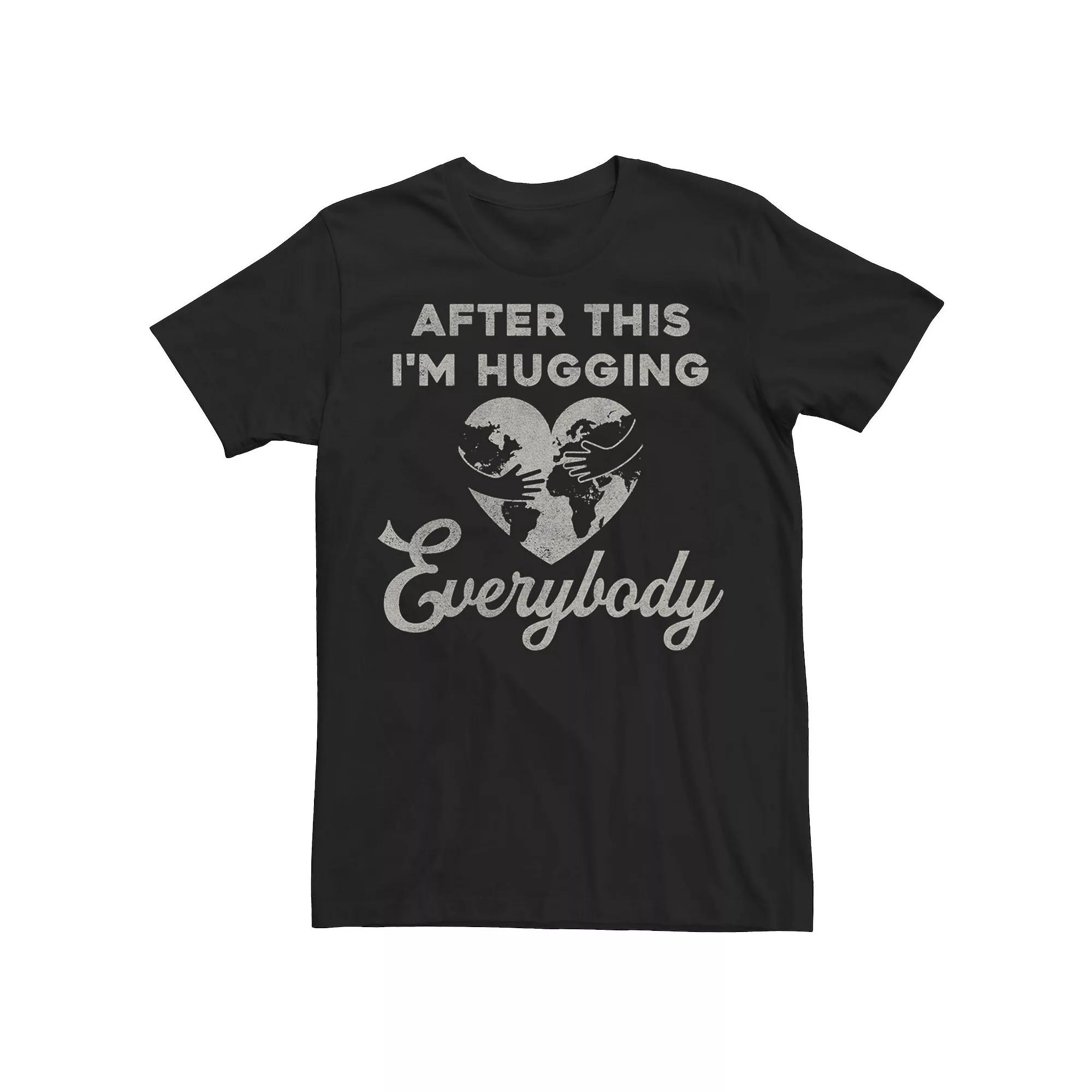 Men's After This I'm Hugging Everybody Earth Shaped Heart Tee, Boy's,  Product Image