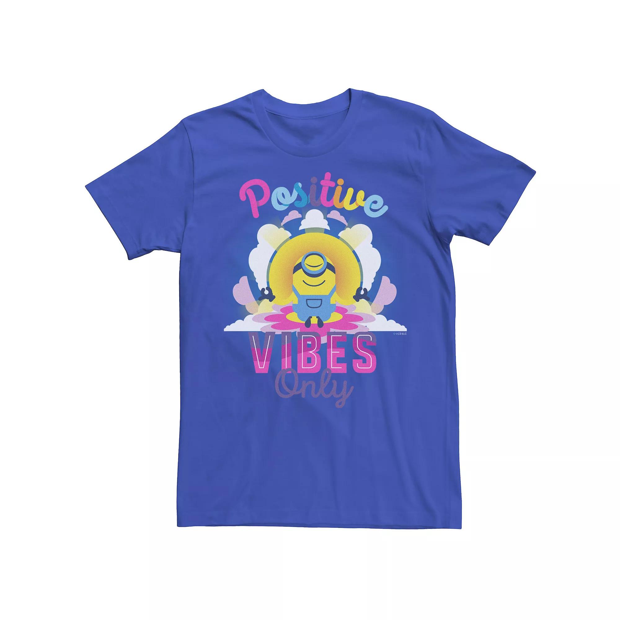 Men's Minions 2 Positive Vibes Only Colorful Portrait Tee,  Product Image