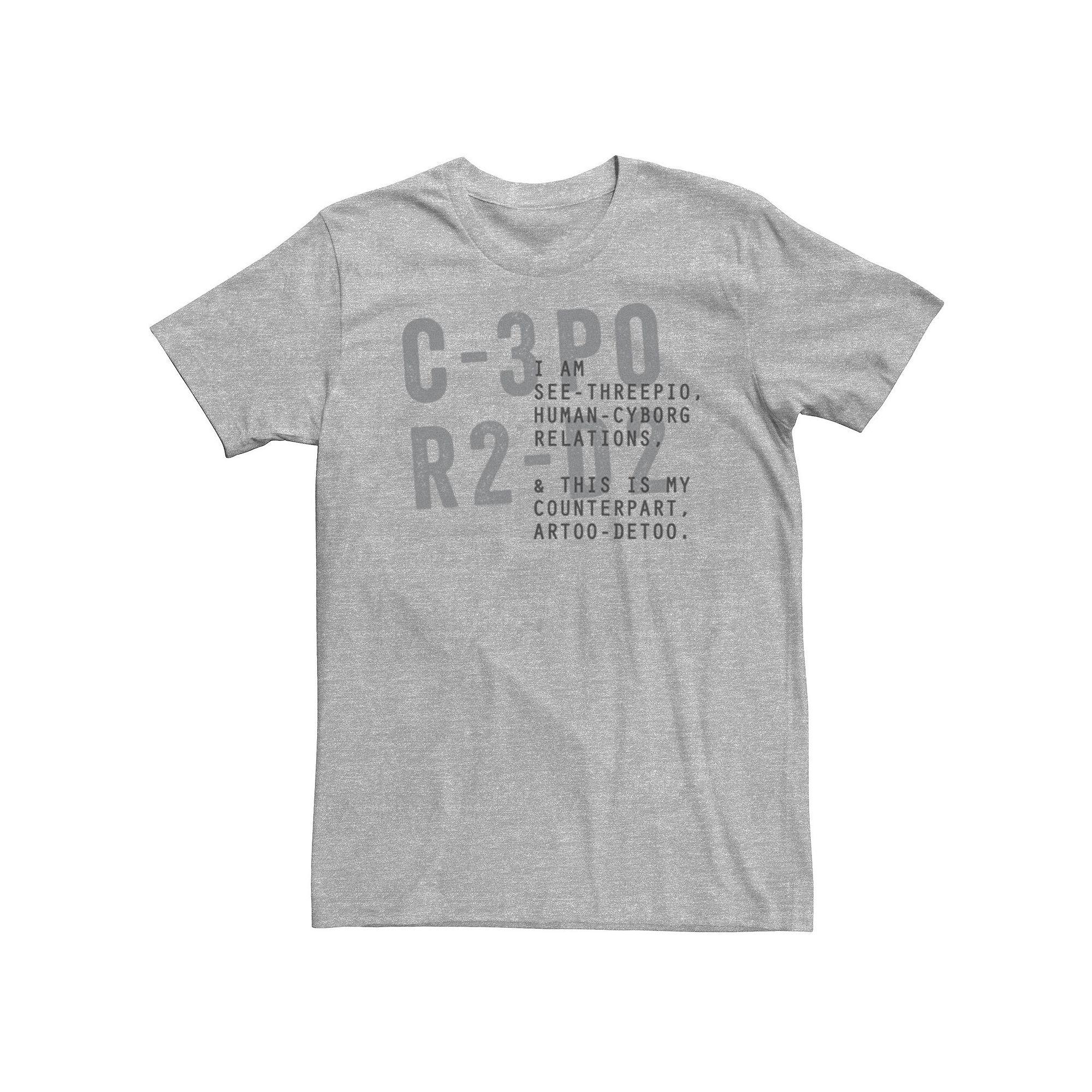 Men's Star Wars R2-D2 & C-3PO Text Tee,  Product Image