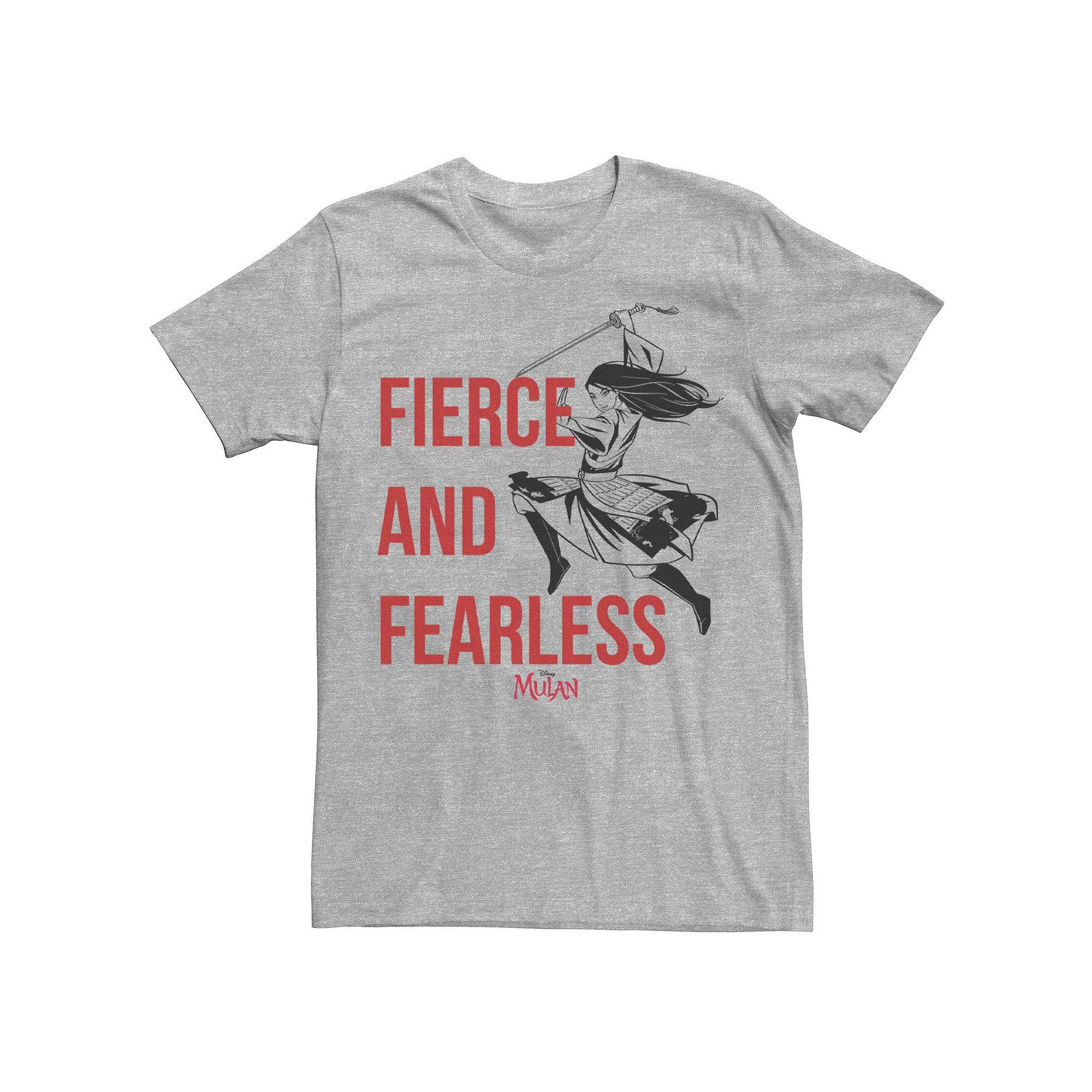 Disney's Mulan Live Action Fierce And Fearless Action Pose Men's Tee,  Product Image