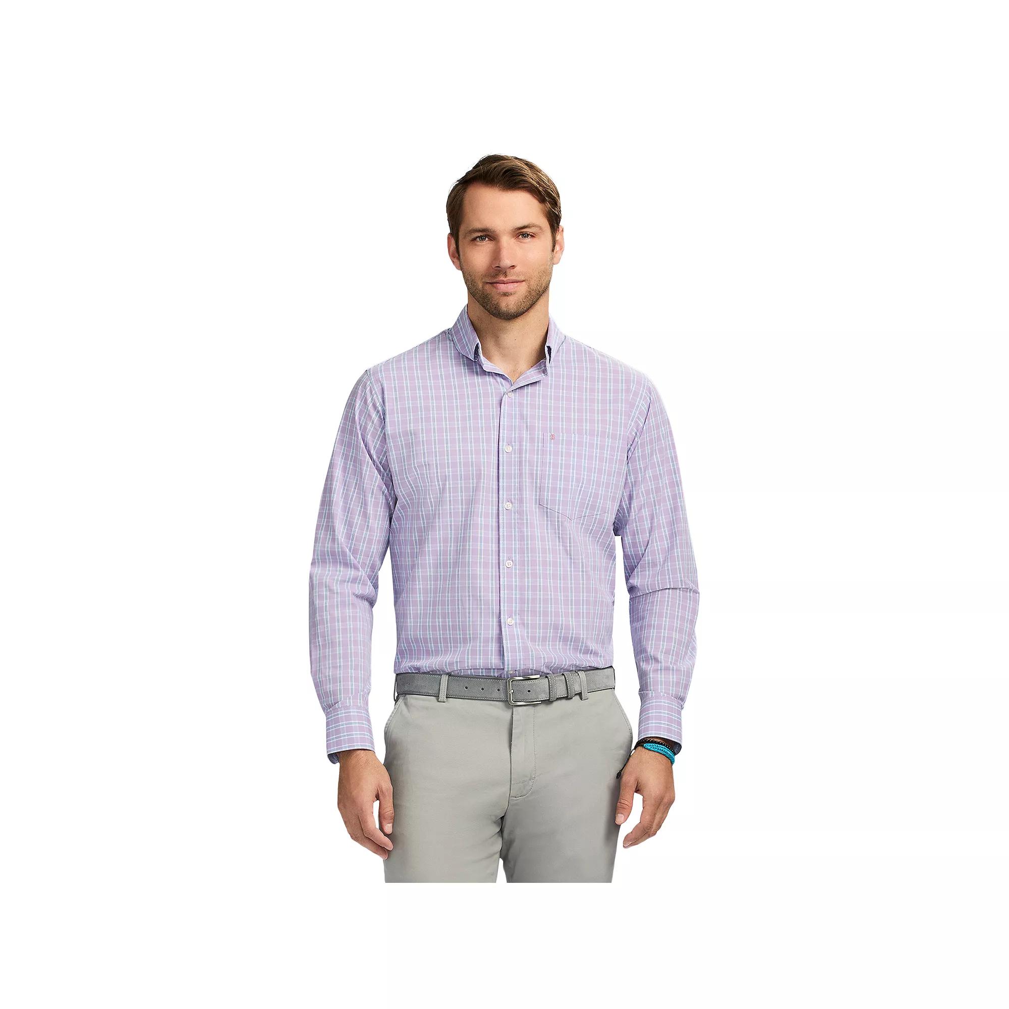 Men's IZOD Performance Comfort Long Sleeve Button Down Woven Shirt,  Product Image