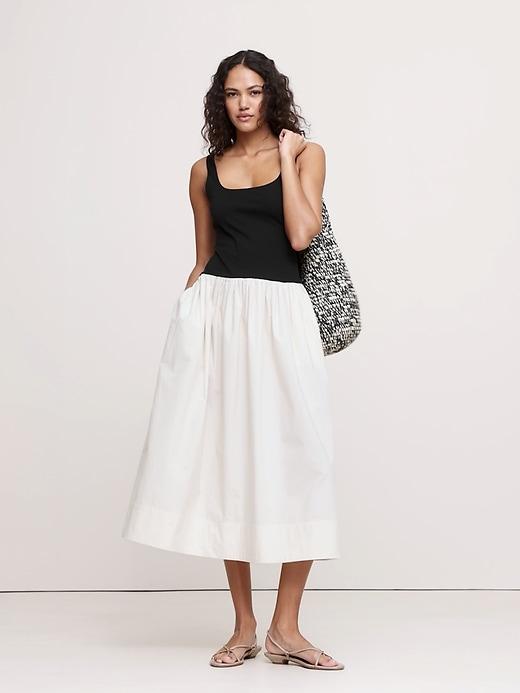 Drop-Waist Midi Dress Product Image