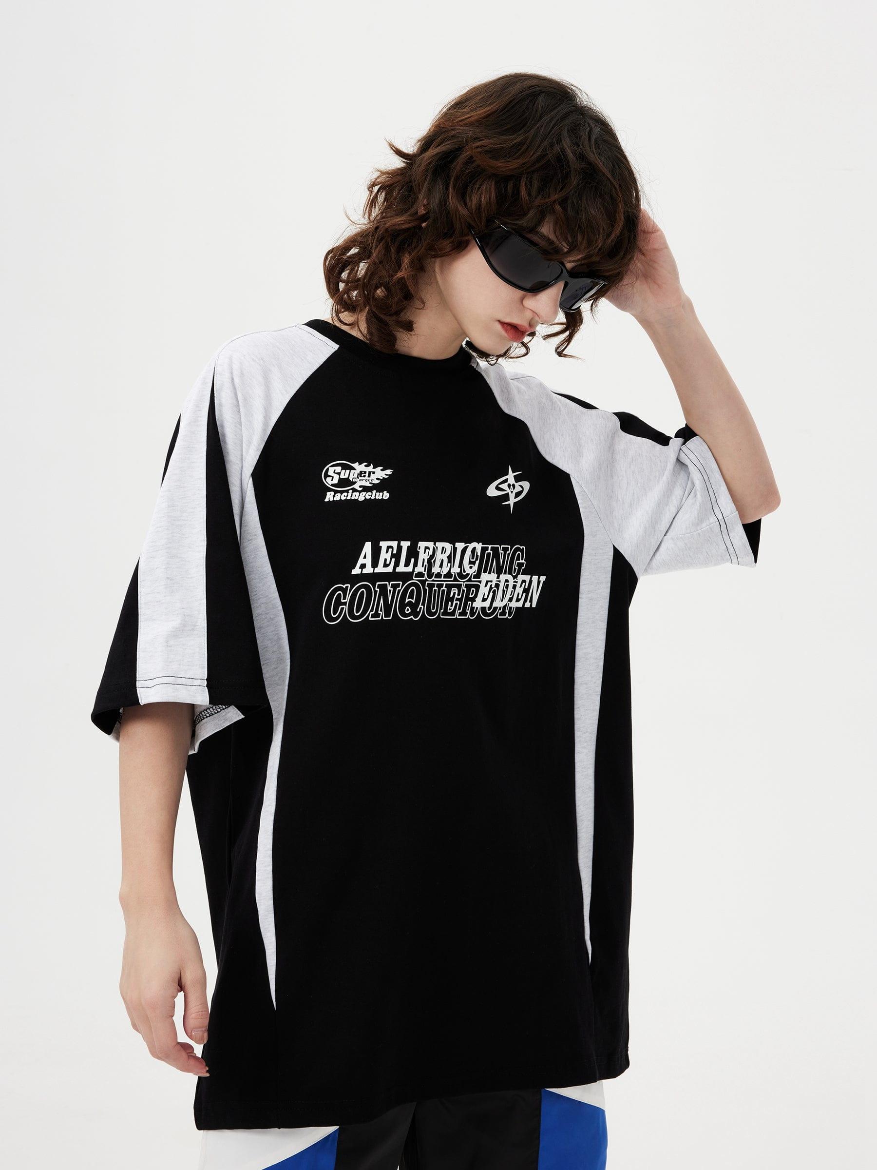 Aelfric Eden Color Blocking Racing Graphic Tee Product Image
