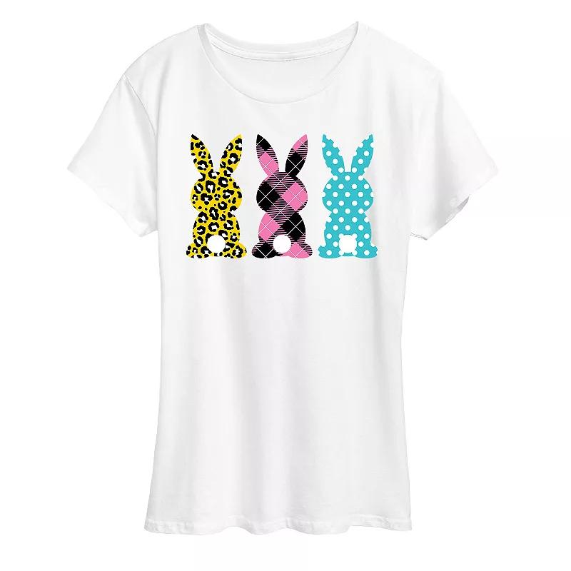 Women's Patterned Bunnies Graphic Tee,  Product Image