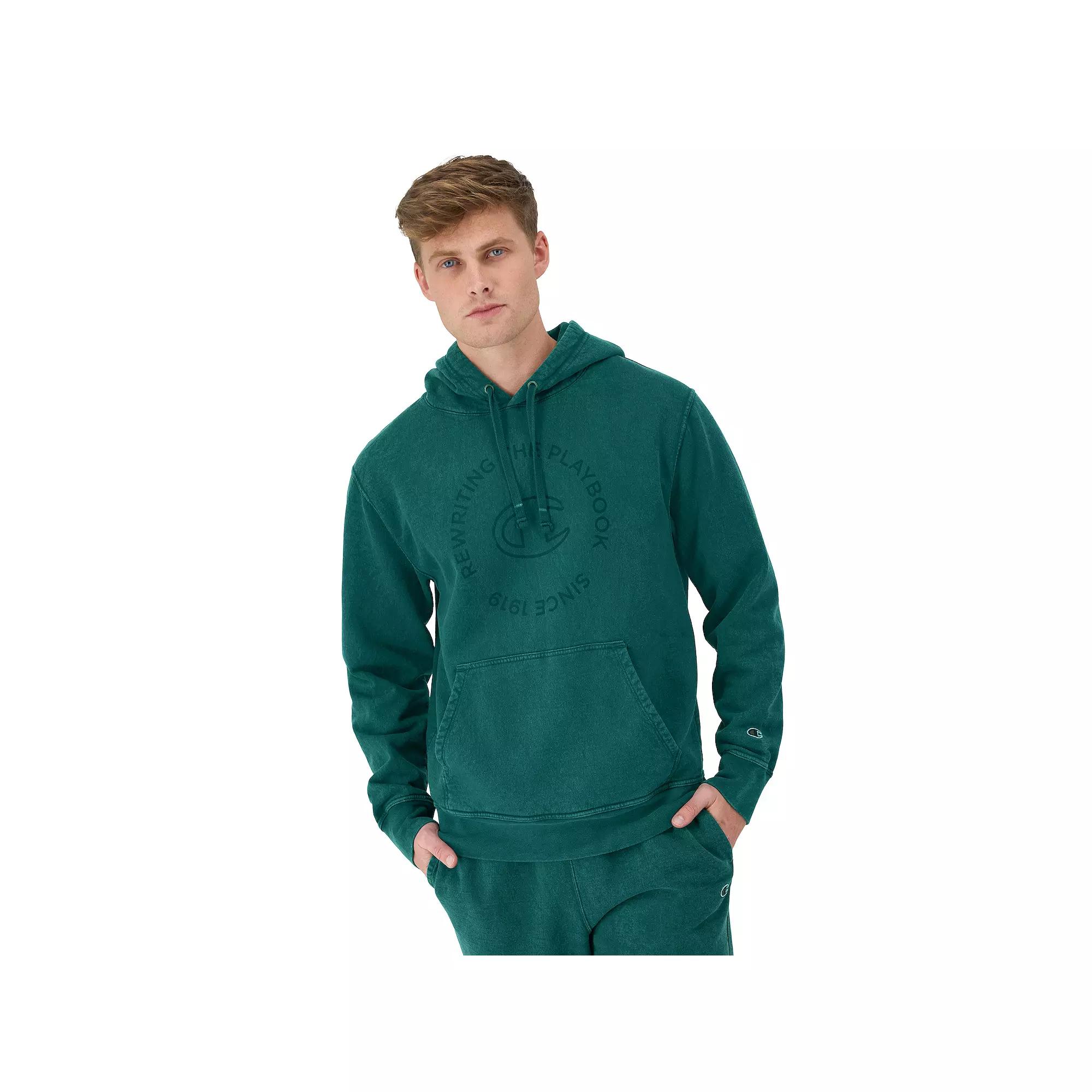 Men's Champion® Mineral Dye Graphic Hoodie, Size: Large, Black Product Image