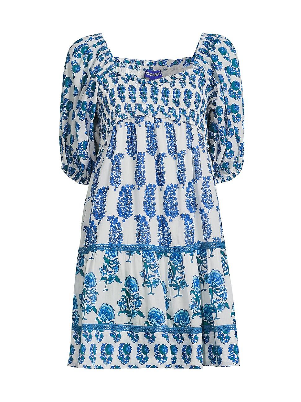 Womens Tamara Printed Cotton Minidress Product Image