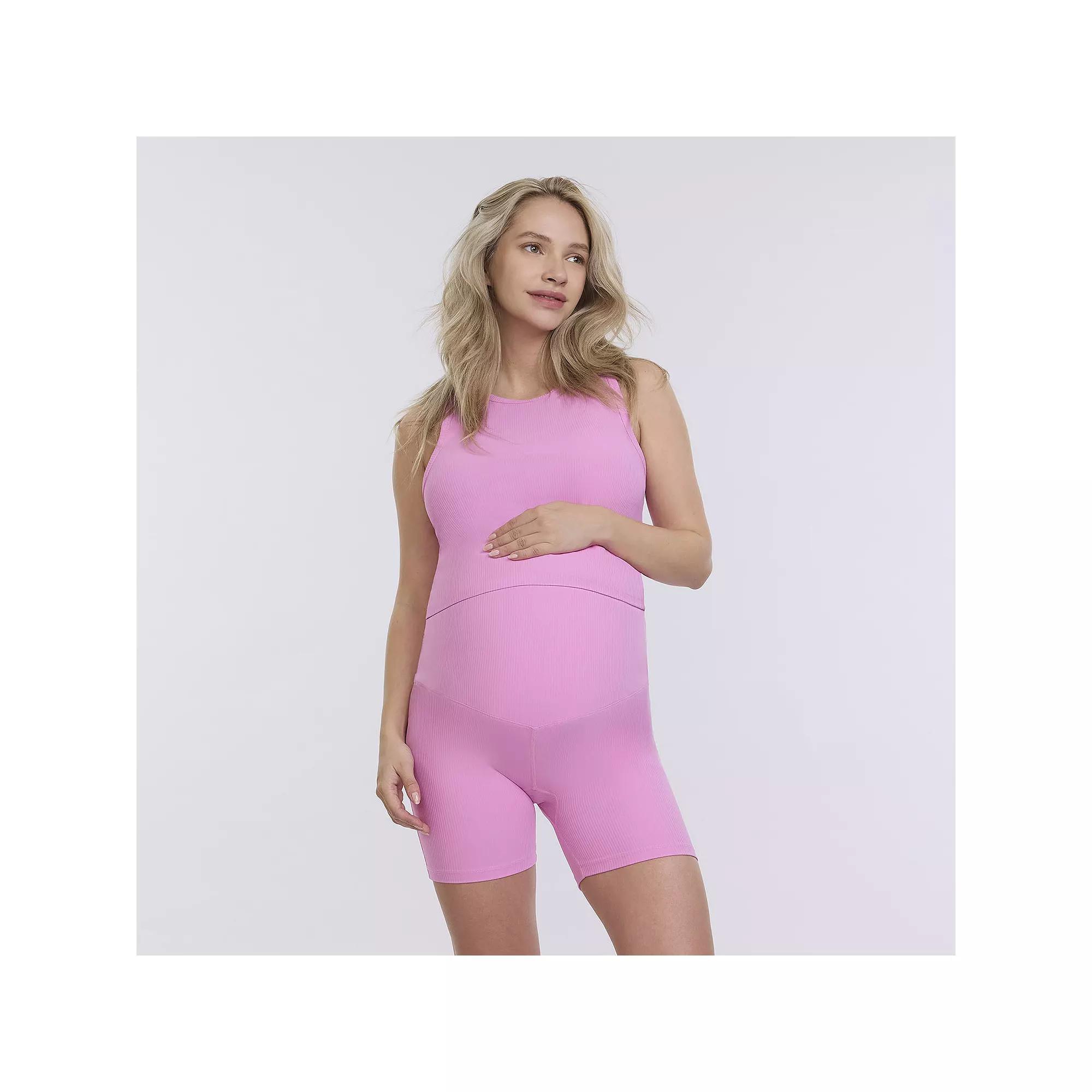 Maternity Motherhood® Cropped Racerback Tank Top, Women's,  Product Image