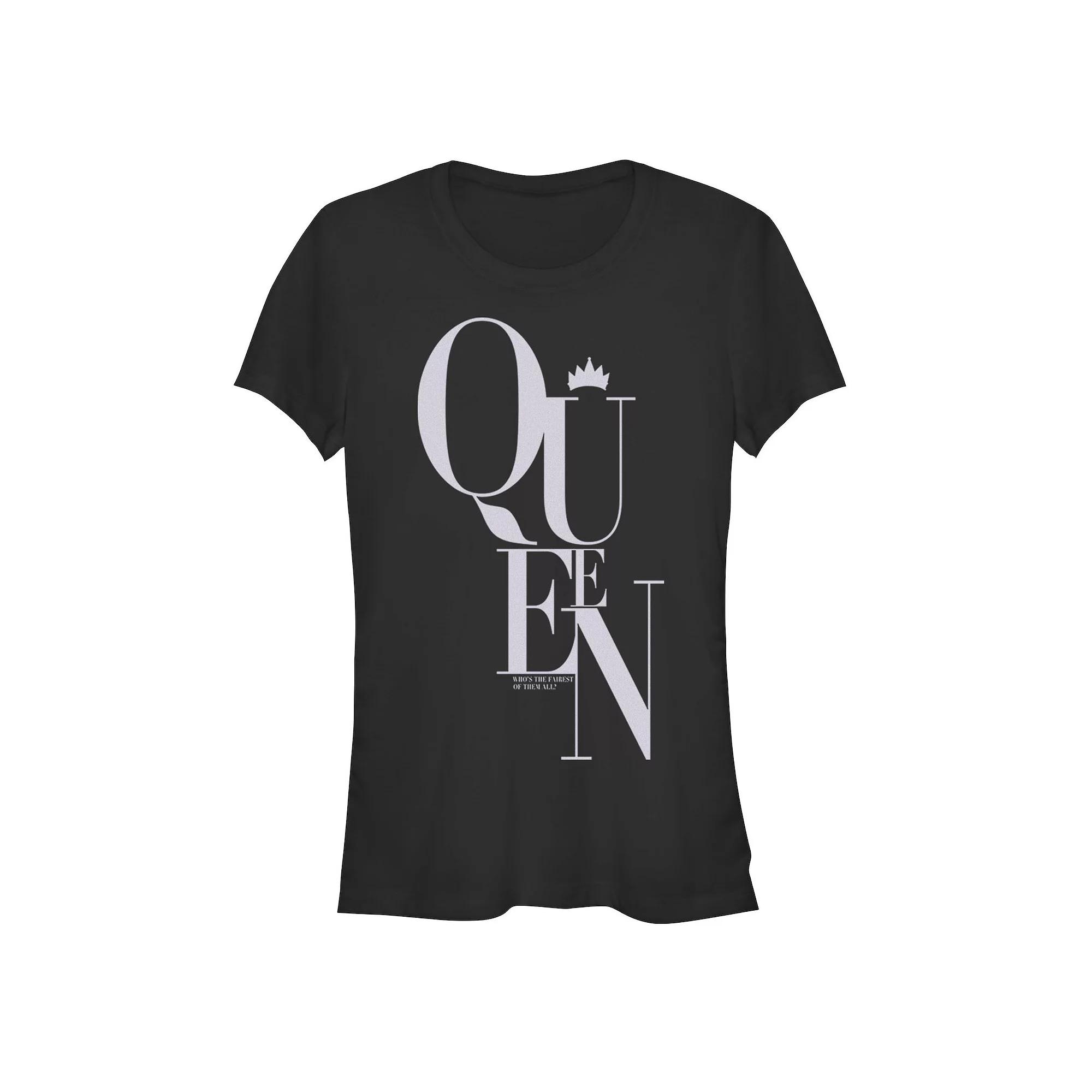 Disney Villains Snow White Evil Queen Who's The Fairest Of Them All Juniors' Fitted Graphic Tee, Girl's,  Product Image