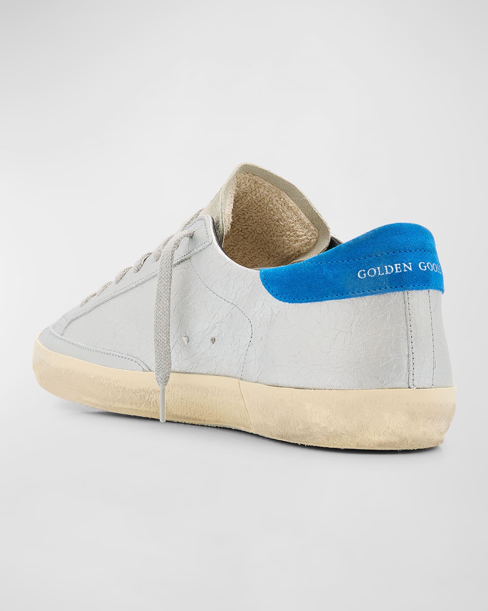 Men's Super-Star Crackled Metallic Low-Top Sneakers Product Image