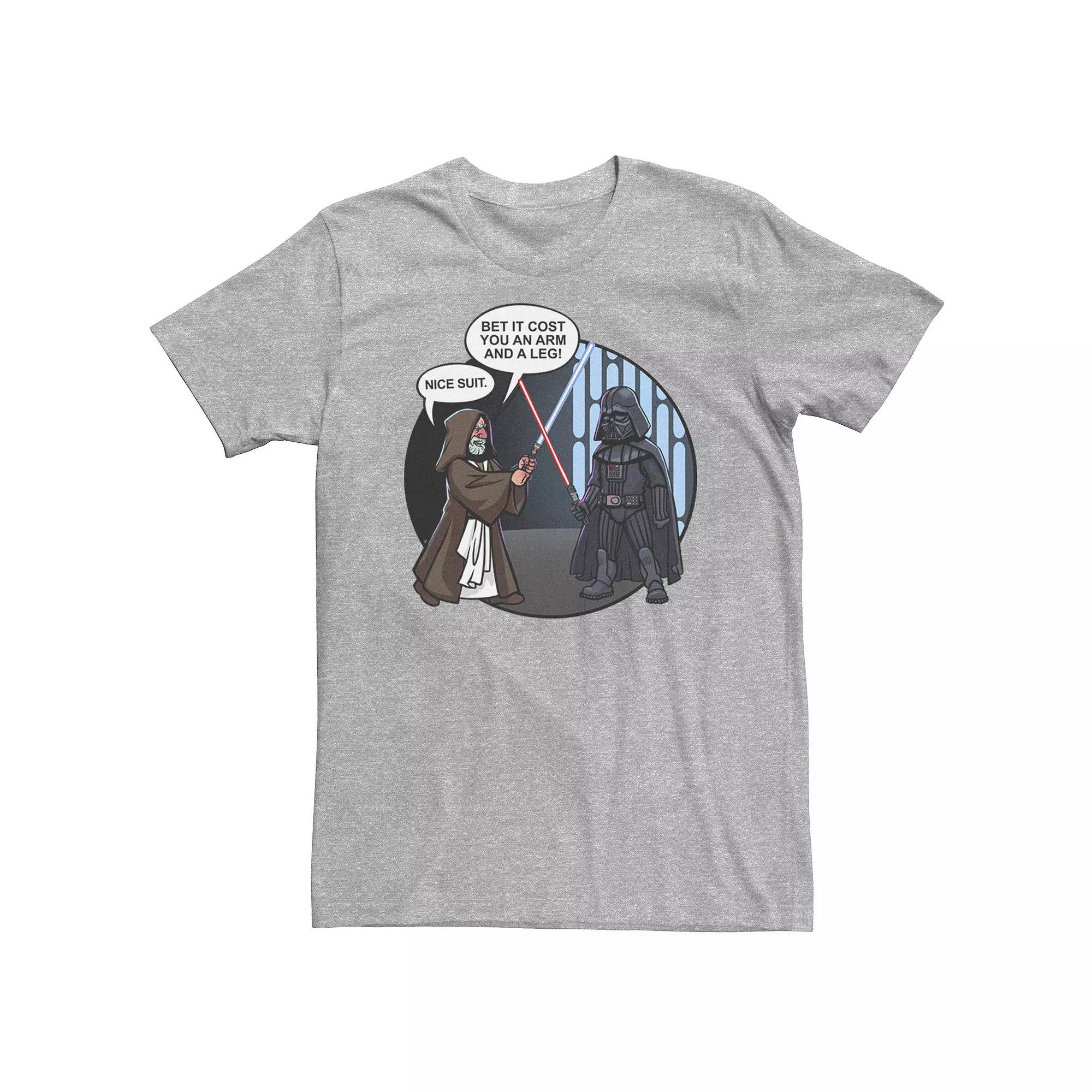 Big & Tall Star Wars Darth Vader & Obi-Wan Kenobi Nice Suit Text Tee, Men's,  Product Image