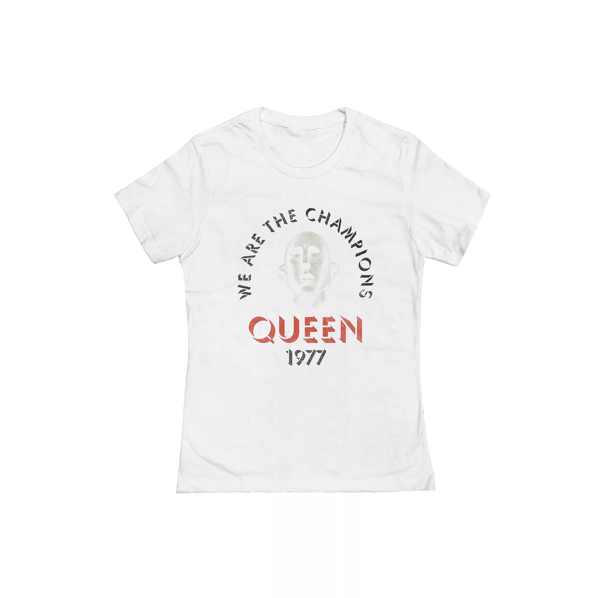 Juniors' Queen Champions Graphic Tee, Girl's, Size: Medium, White Product Image