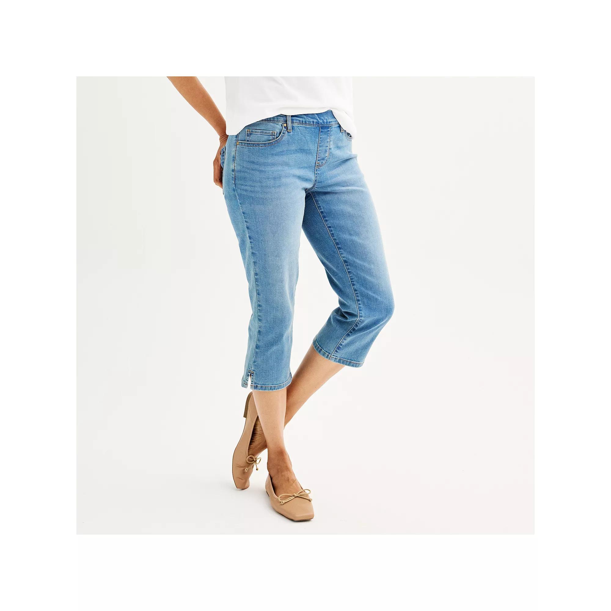 Women's Croft & Barrow® Modern Pull-On Denim Capris,  Product Image