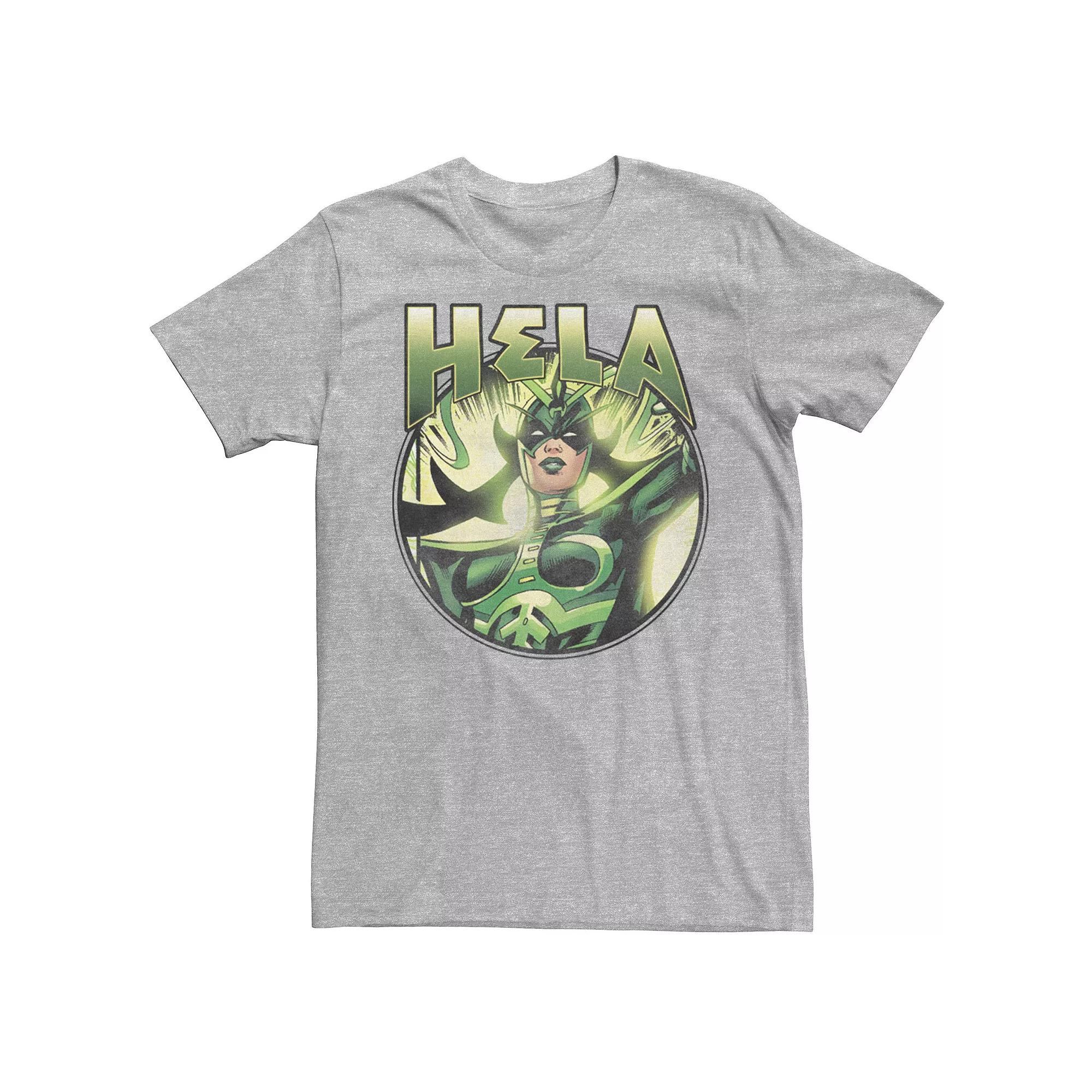 Men's Marvel Hela Goddess of Death Green Circle Tee, Size: Large, Athlc Hthr Product Image