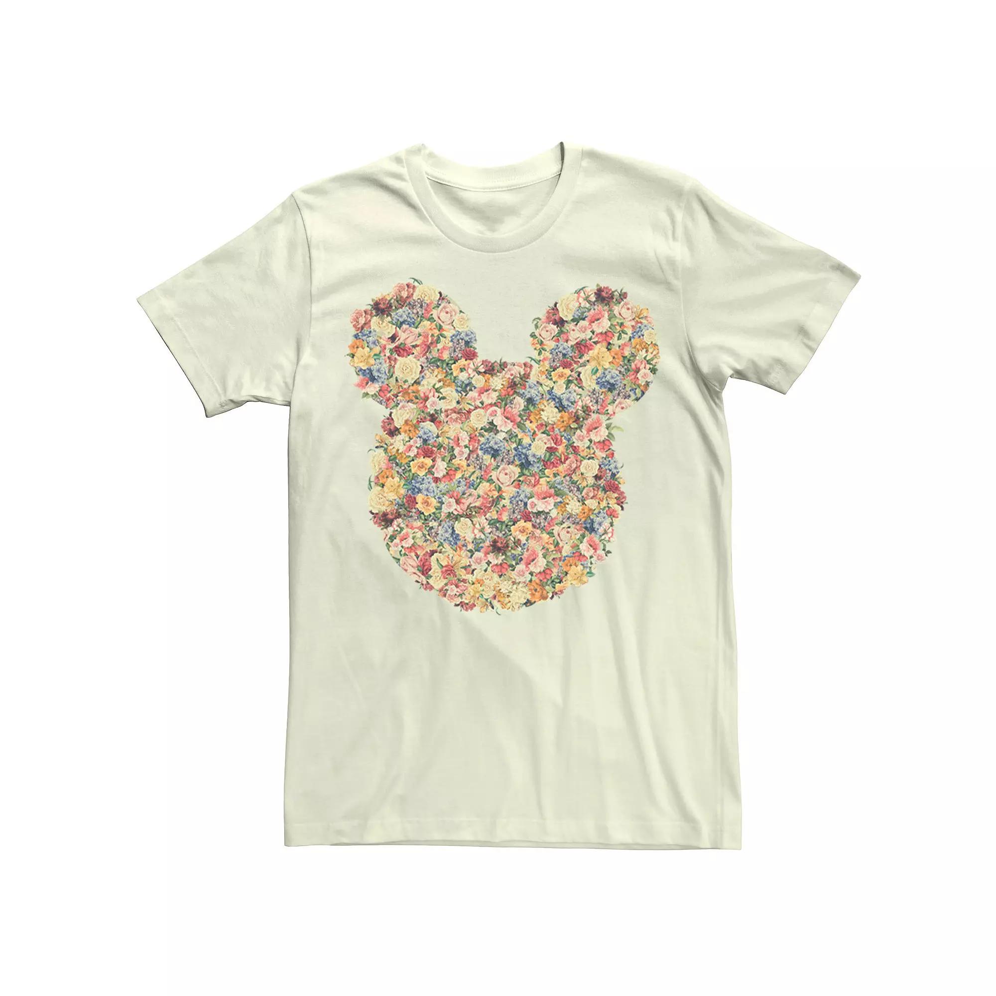 Disney's Mickey And Friends Mickey Mouse Men's Floral Fill Tee,  Product Image
