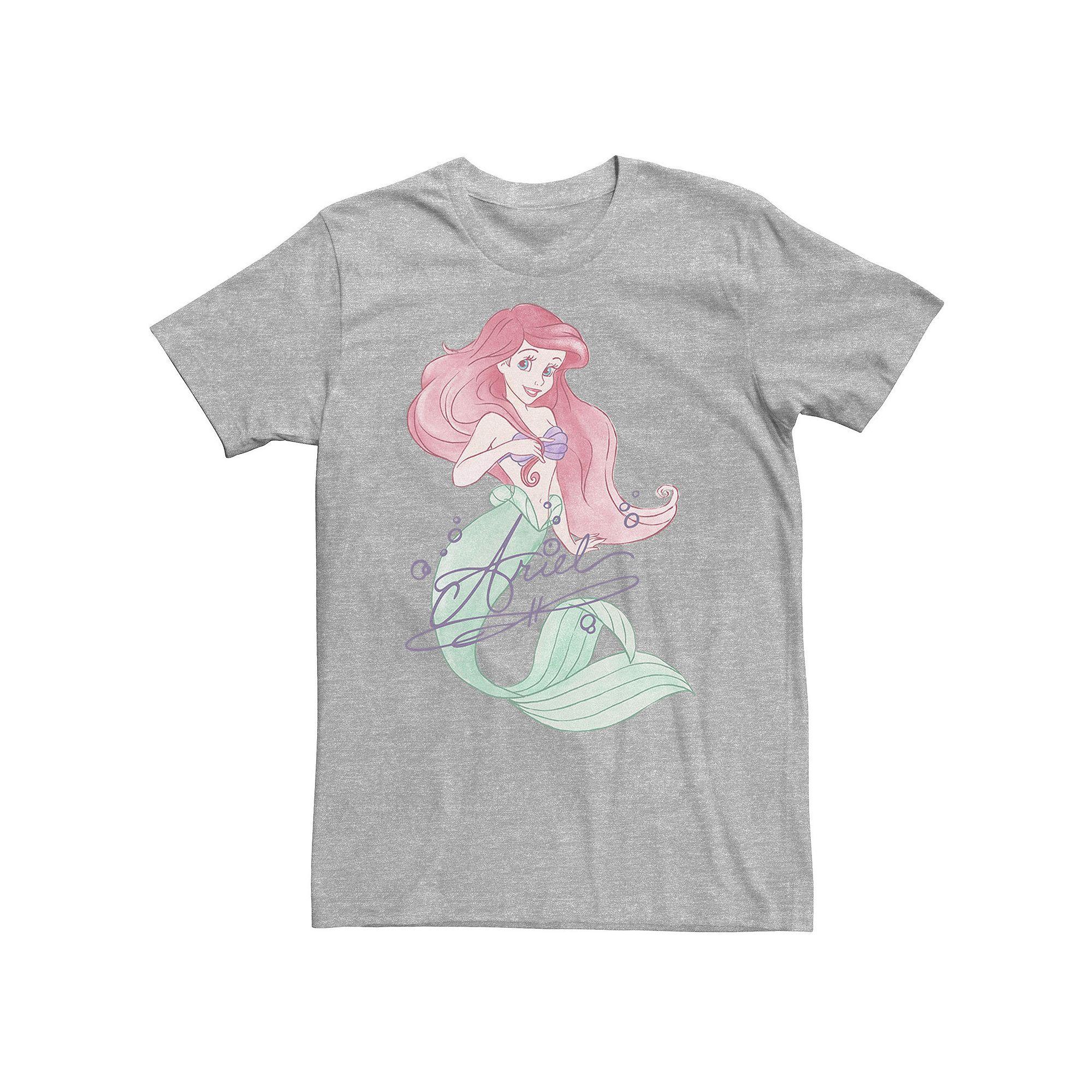 Big & Tall Disney The Little Mermaid Ariel Signed Portrait Tee, Men's,  Product Image